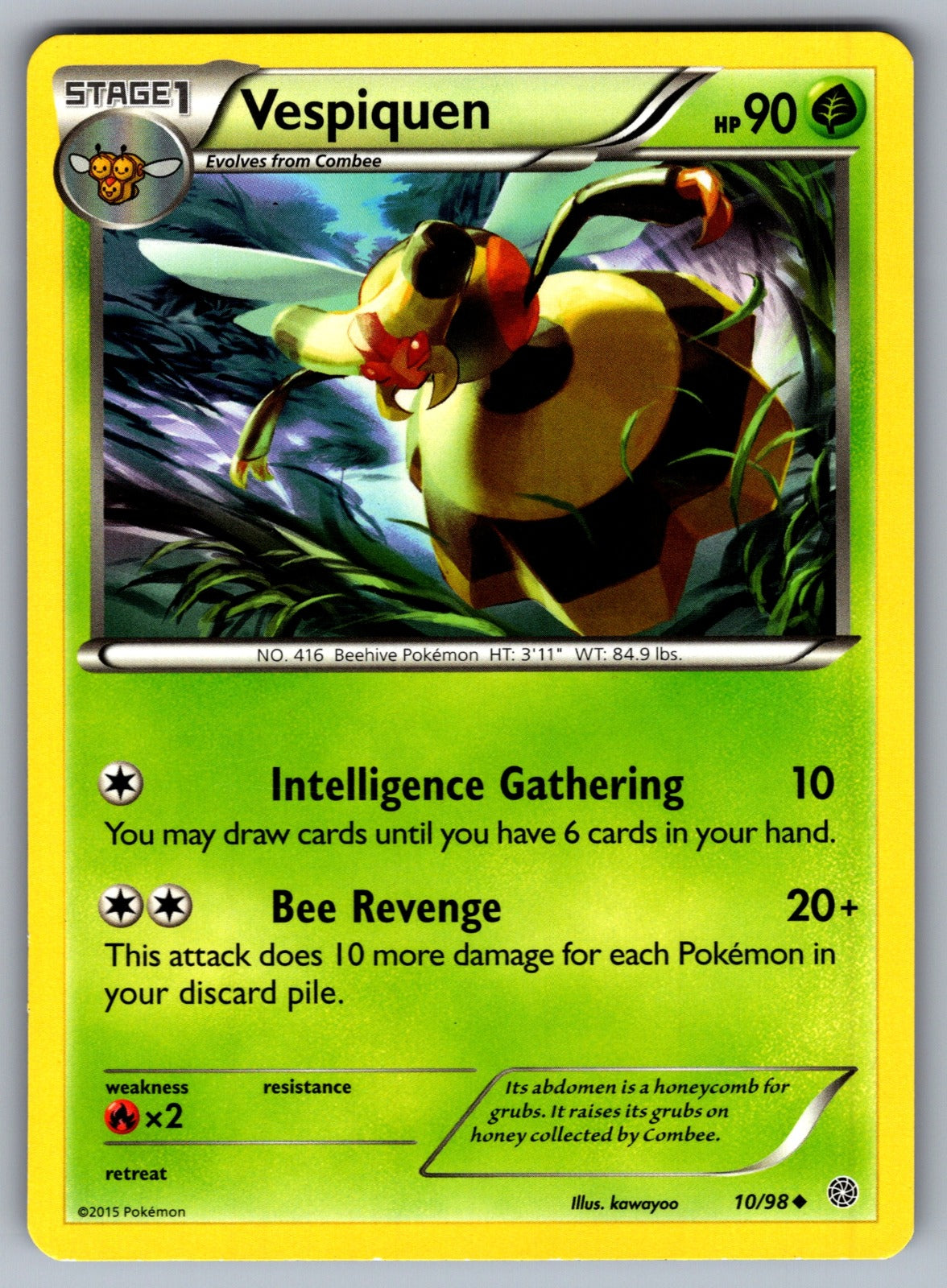 Vespiquen (10) Uncommon XY - Ancient Origins 10/98 LP 2015