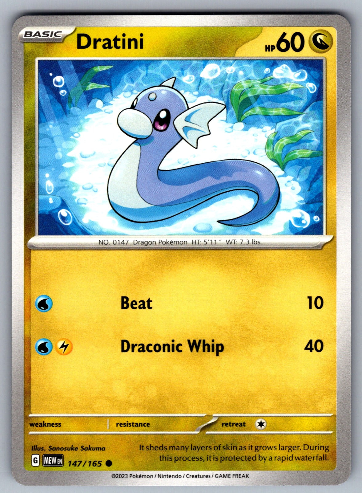 Dratini Common SV: Scarlet & Violet 151 147/165 NM 2023