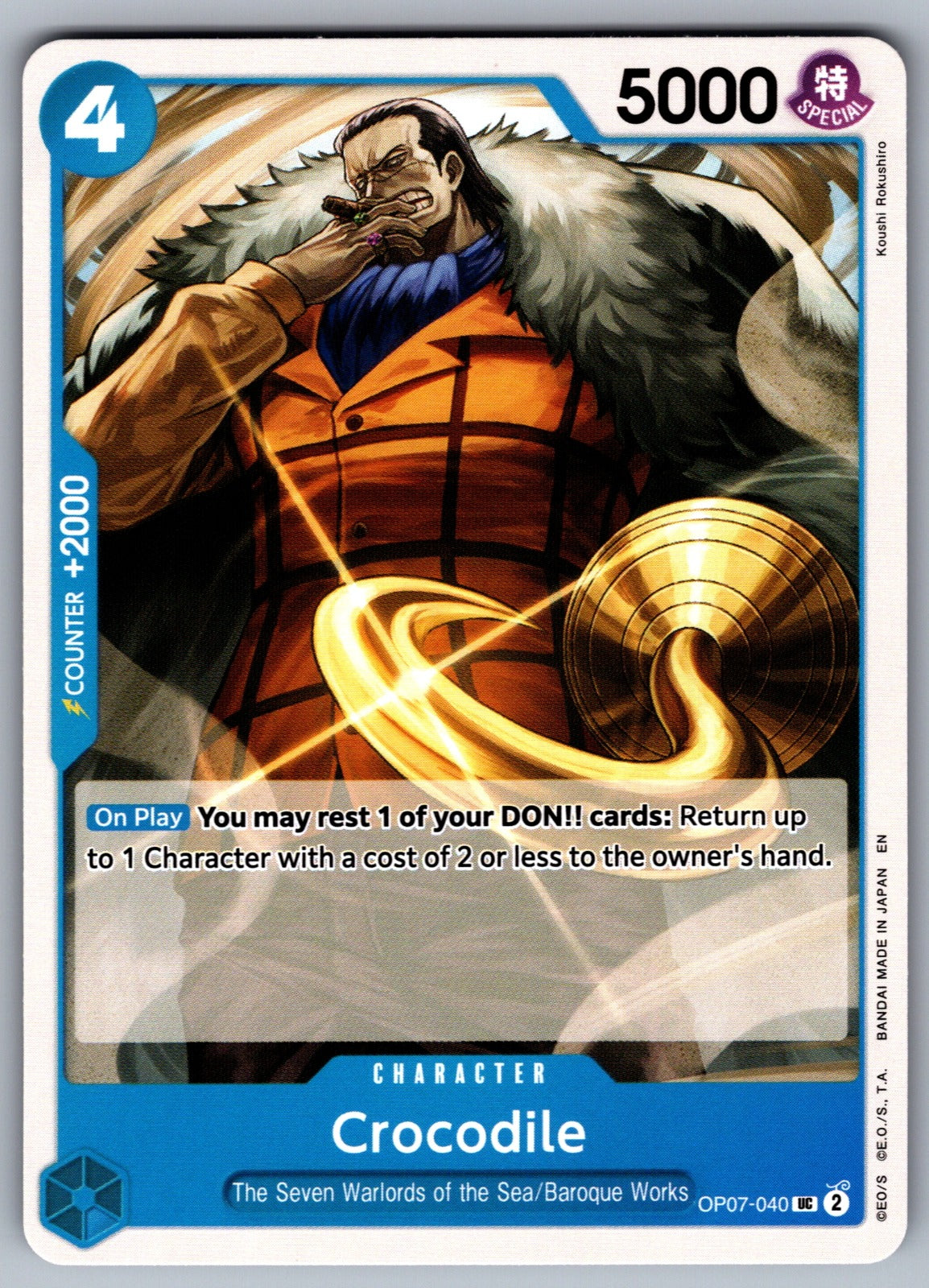 Crocodile UC 500 Years in the Future OP07-040 NM 2024