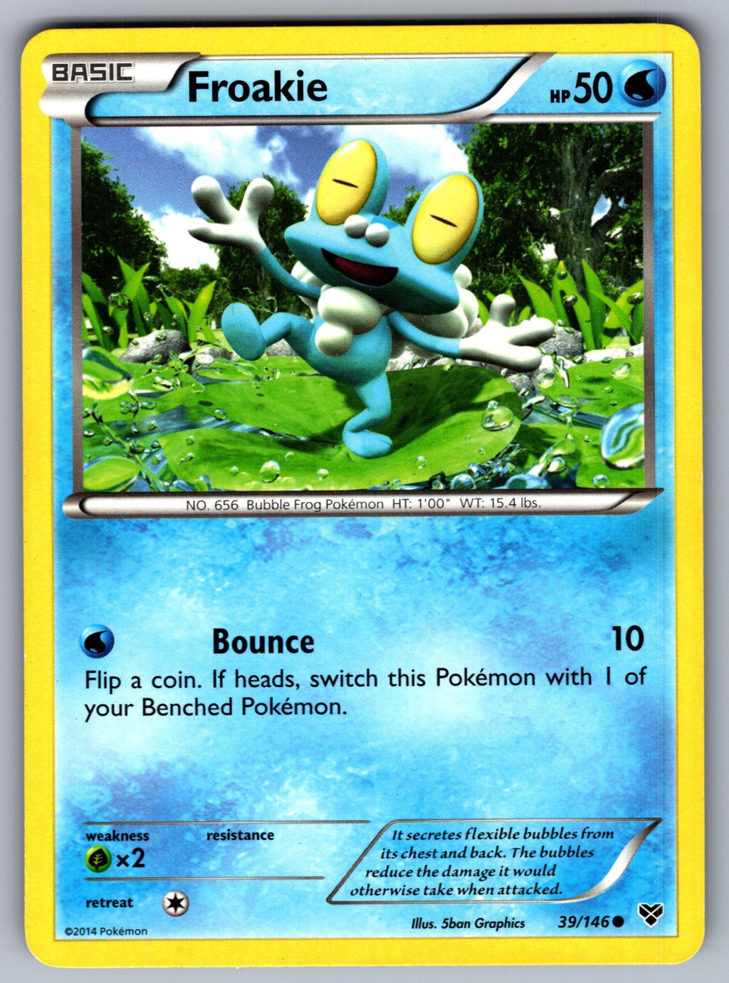 Froakie Common XY Base Set 39/146 LP 2014