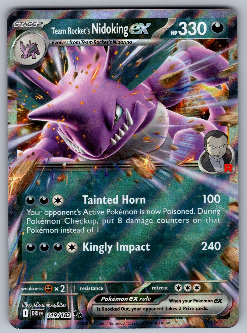 Team Rocket's Nidoking ex Holo Promo SV: Scarlet & Violet Promo Cards 217 NM 202