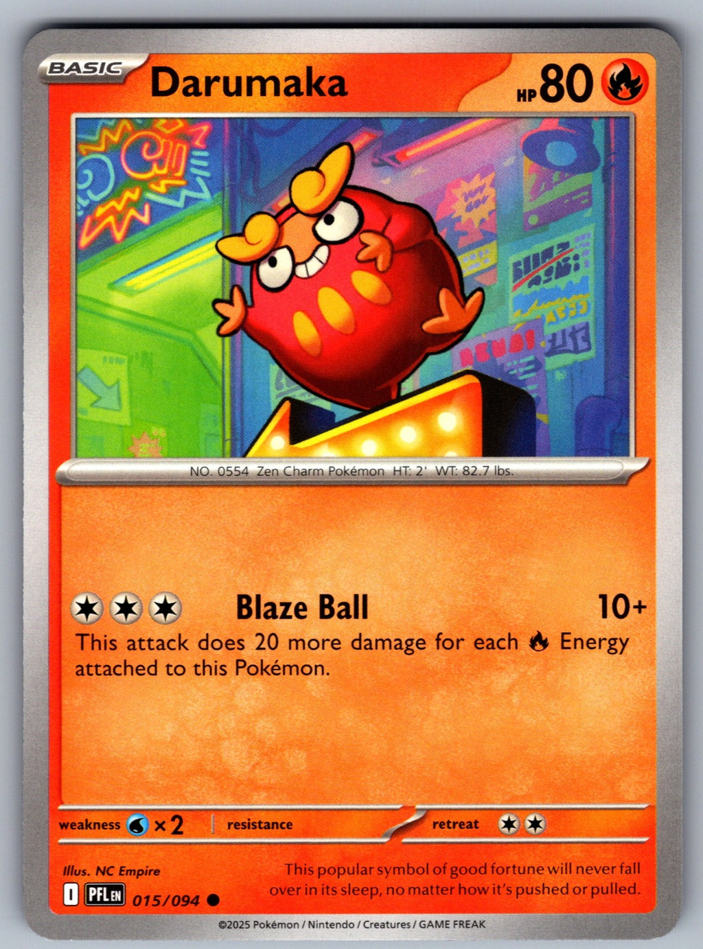 Darumaka Common ME02: Phantasmal Flames 015/094 NM 2025