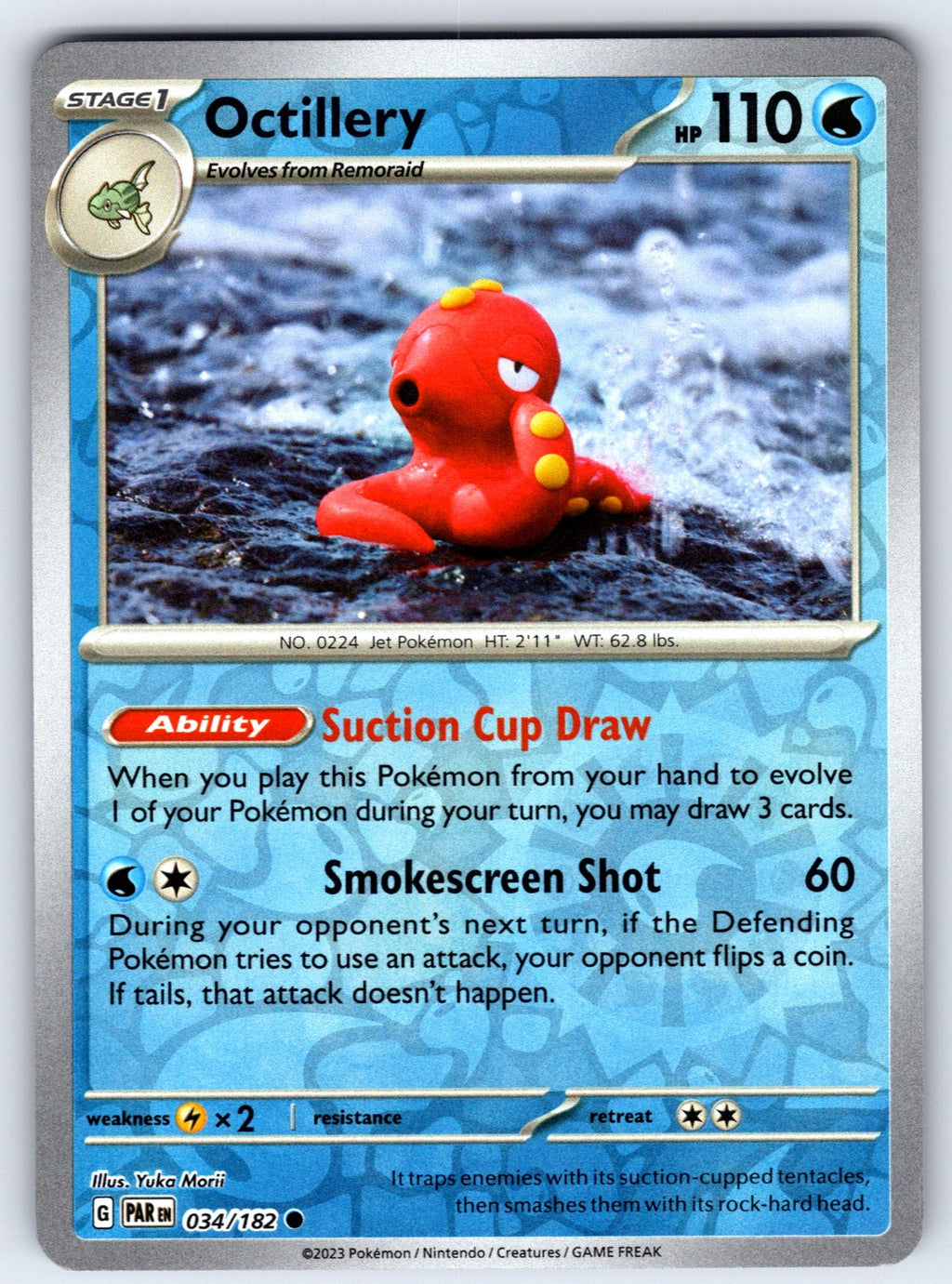 Octillery Reverse Holo Common SV04: Paradox Rift 034/182 NM 2023