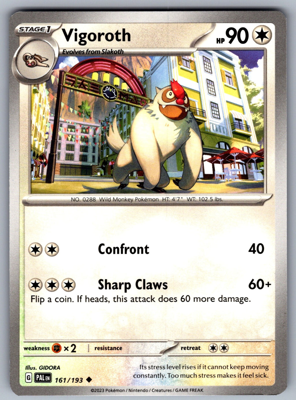 Vigoroth Uncommon SV02: Paldea Evolved 161/193 NM 2023