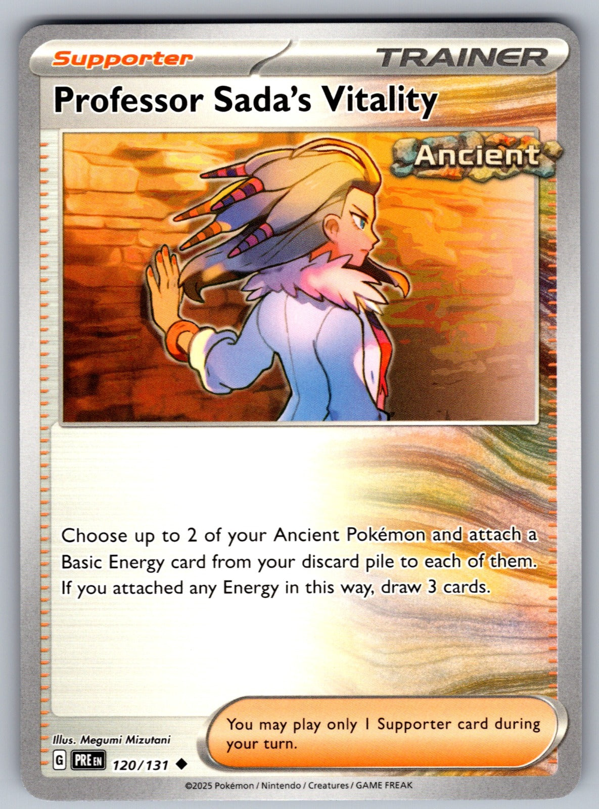 Professor Sada's Vitality Uncommon SV: Prismatic Evolutions 120/131 NM 2025
