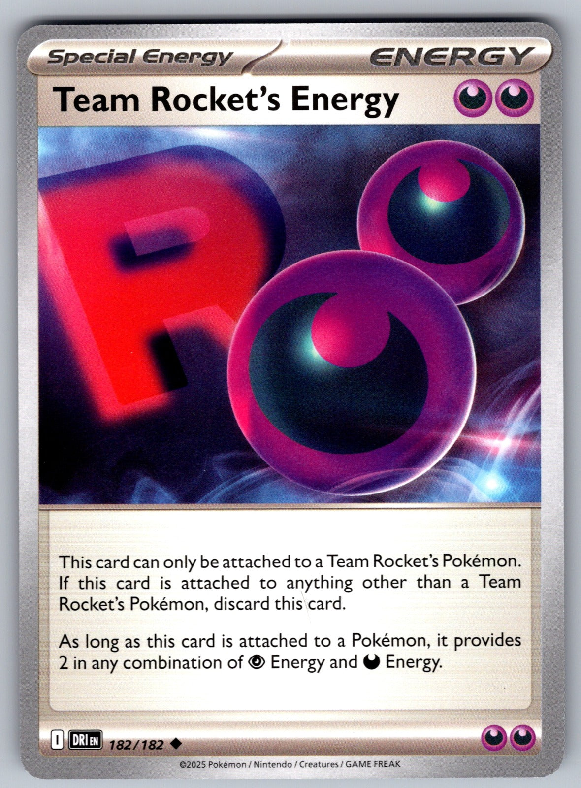Team Rocket's Energy Uncommon SV10: Destined Rivals 182/182 NM 2025