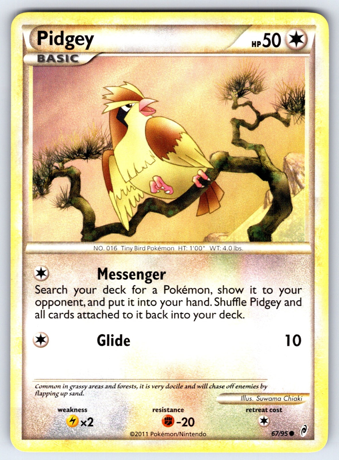 Pidgey Common Call of Legends 67/95 LP 2011