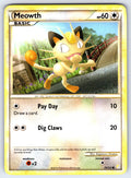 Meowth Common HeartGold SoulSilver 75/123 LP 2010