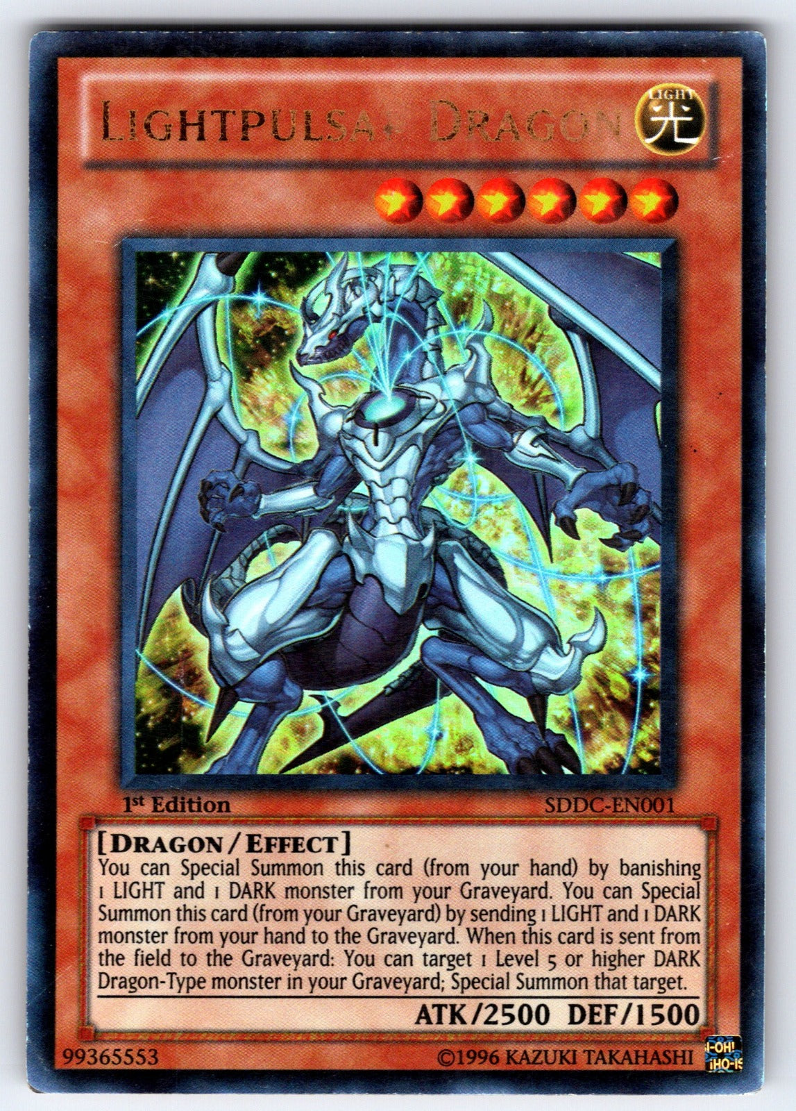 Lightpulsar Dragon 1st Edition Ultra Rare Structure Deck: Dragons Collide SDDC-E