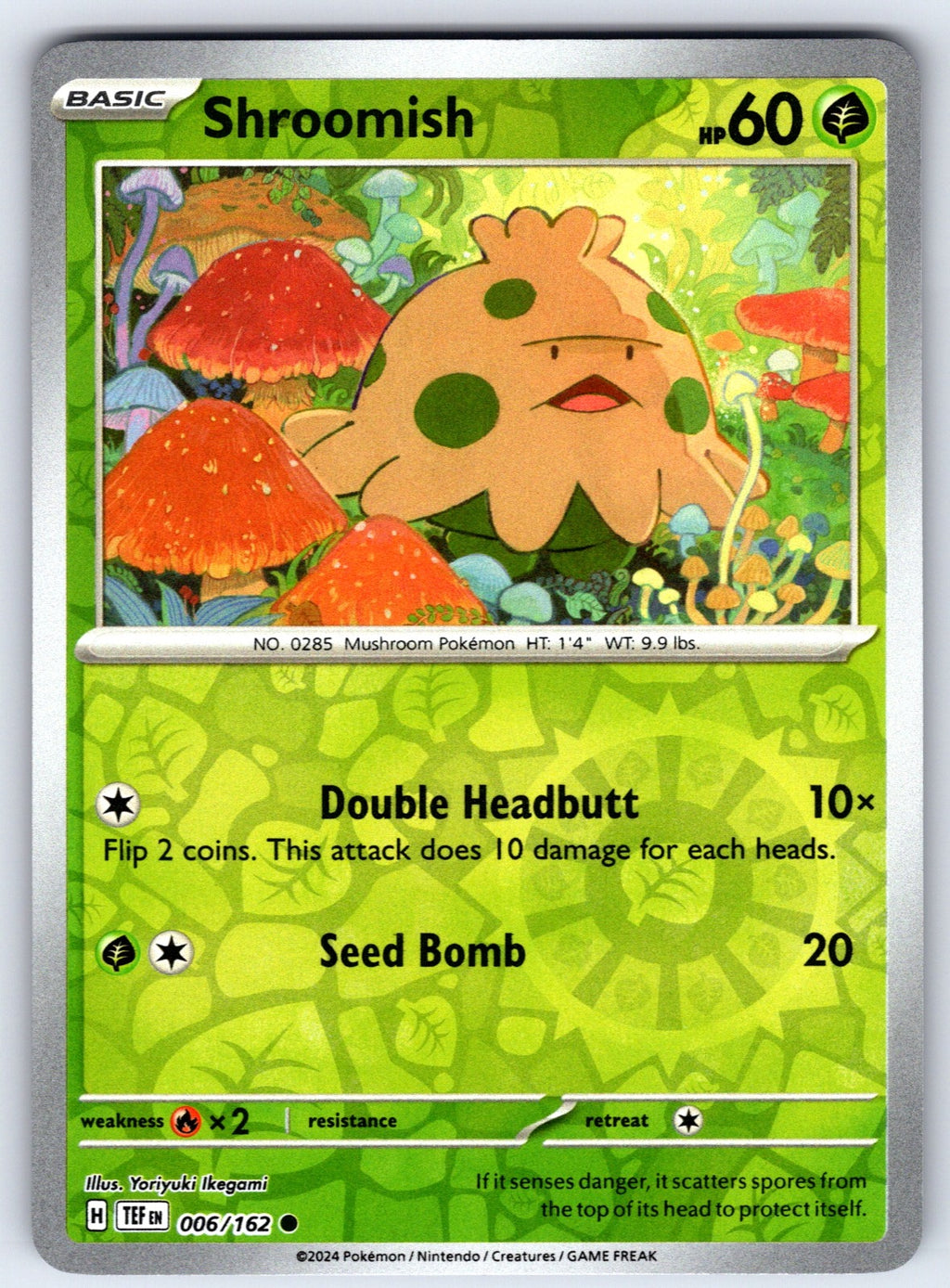 Shroomish Reverse Holo Common SV05: Temporal Forces 006/162 NM 2024