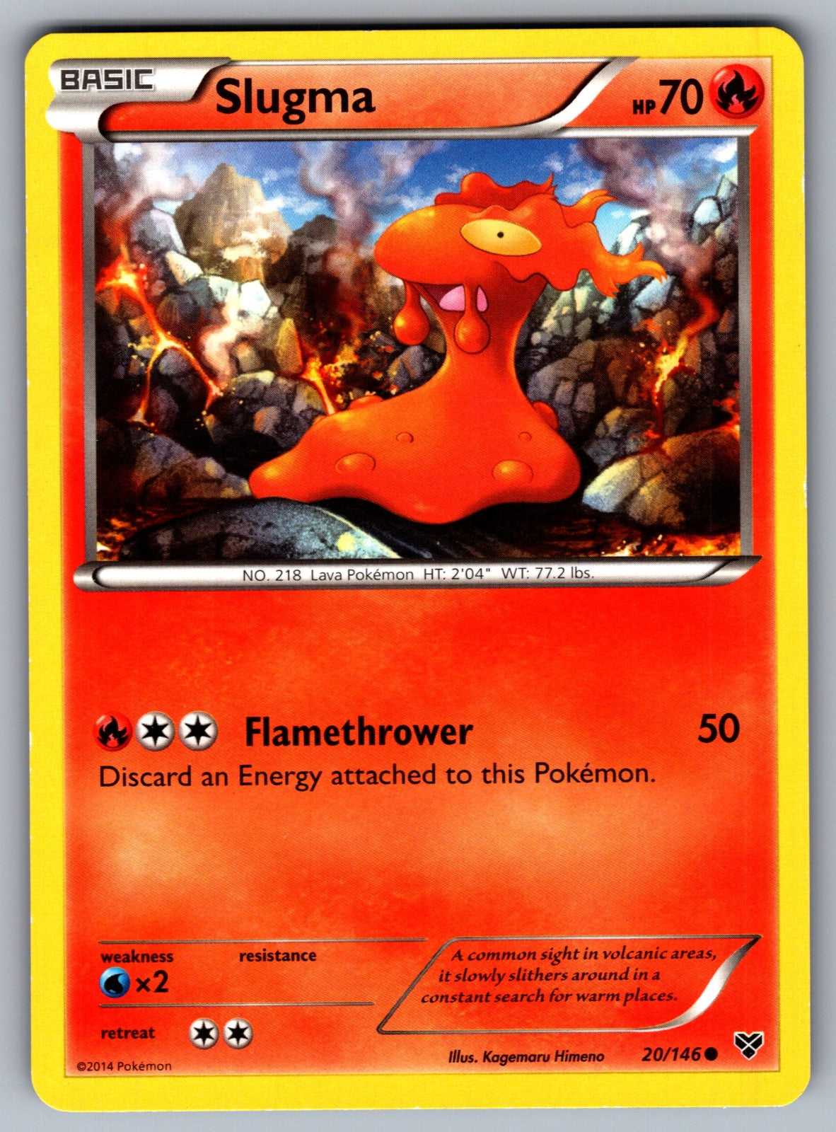 Slugma Common XY Base Set 20/146 LP 2014