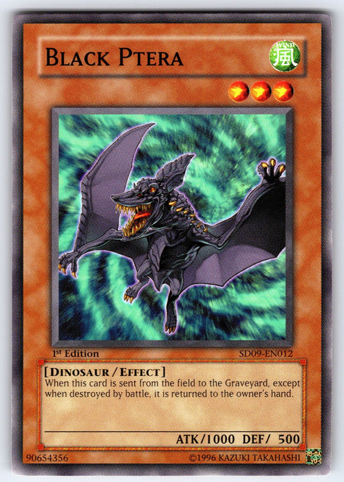 Black Ptera 1st Edition Common Structure Deck: Dinosaur's Rage SD09-EN012 NM 200