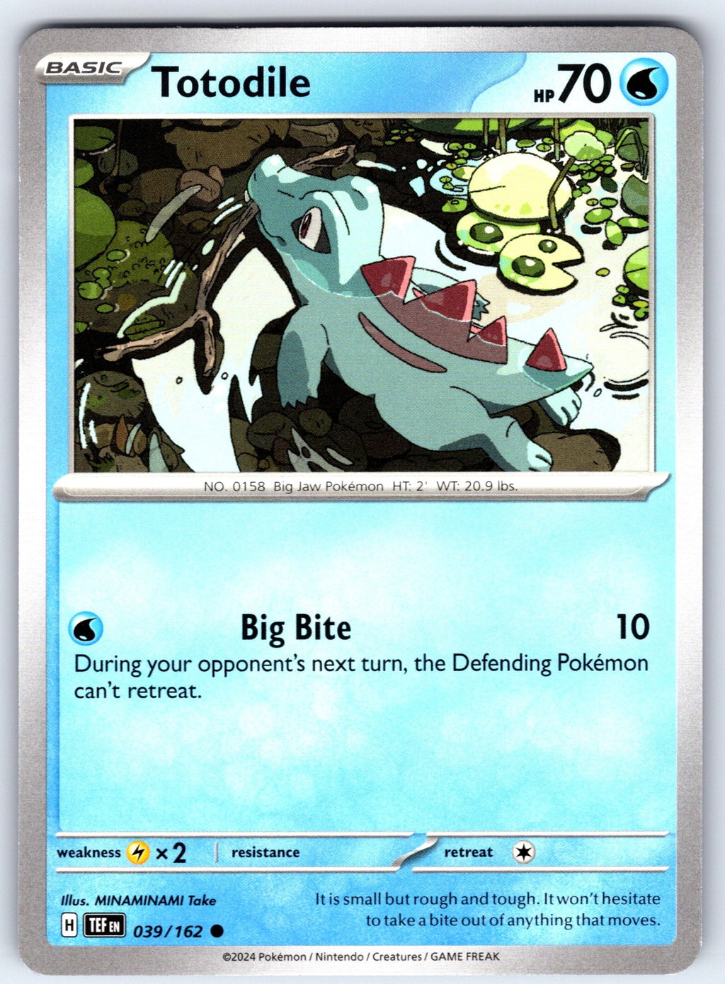 Totodile Common SV05: Temporal Forces 039/162 NM 2024