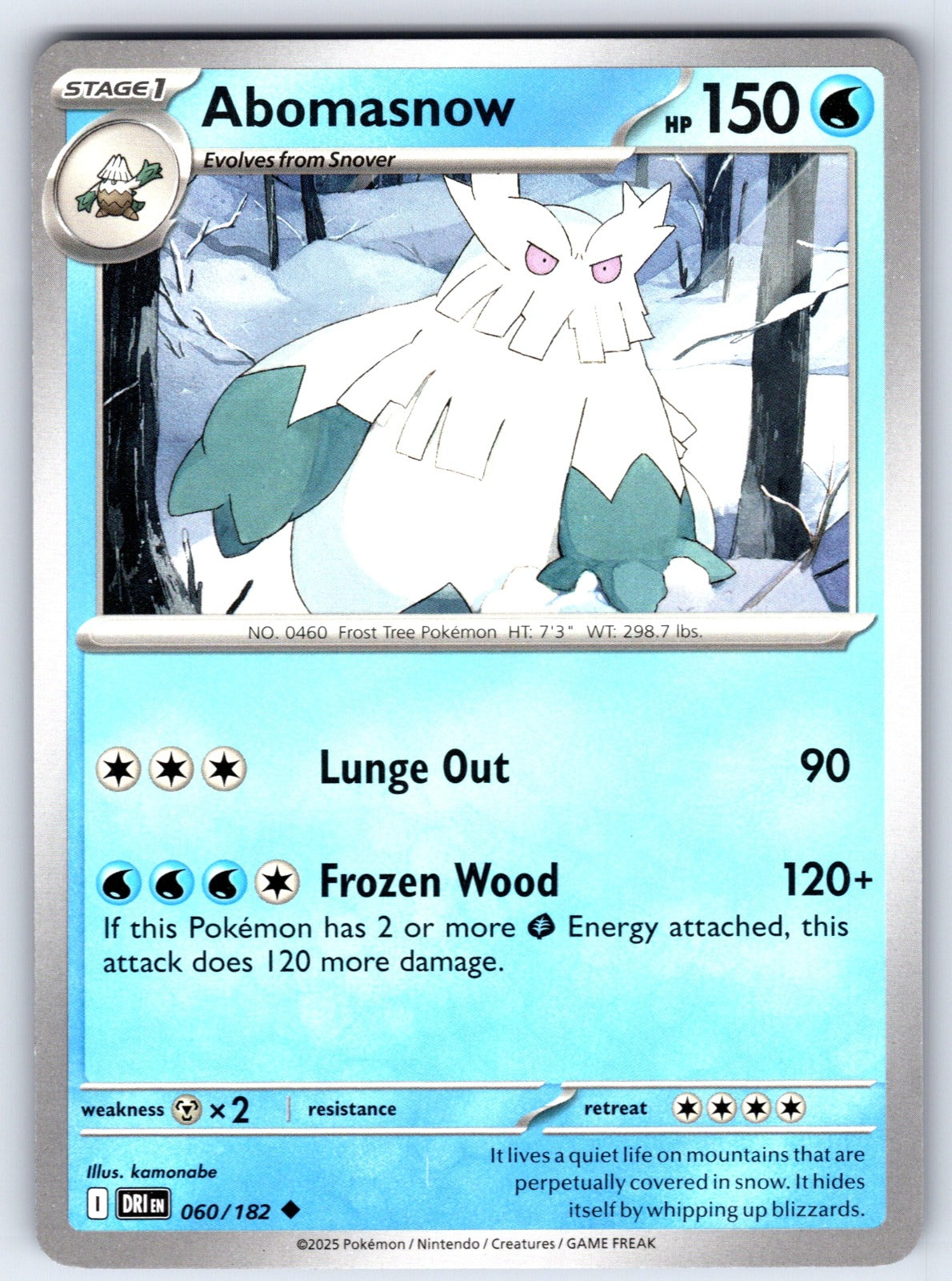 Abomasnow Uncommon SV10: Destined Rivals 060/182 NM 2025