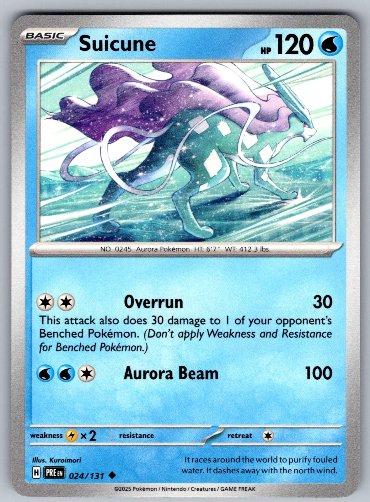 Suicune Uncommon SV: Prismatic Evolutions 024/131 NM 2025