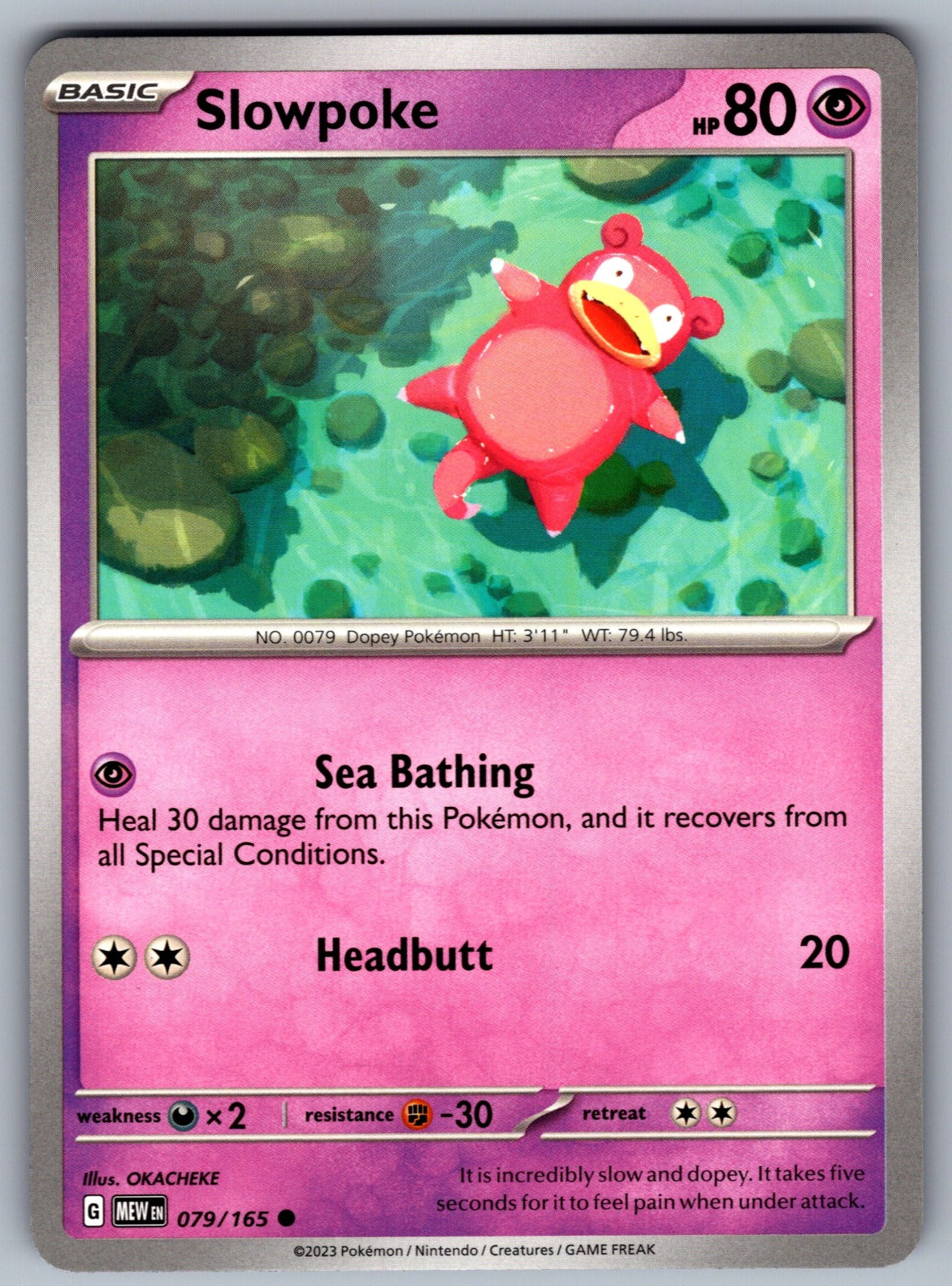 Slowpoke Common SV: Scarlet & Violet 151 079/165 NM 2023