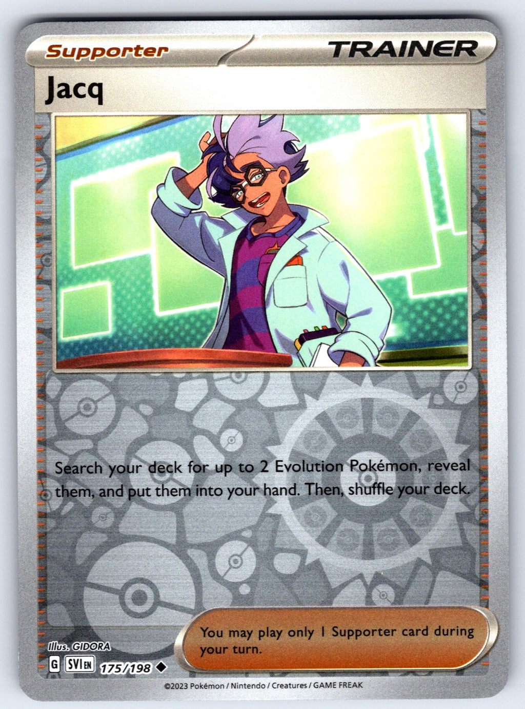Jacq - Reverse Holo Uncommon SV01: Scarlet & Violet Base Set 175/198 NM 2023