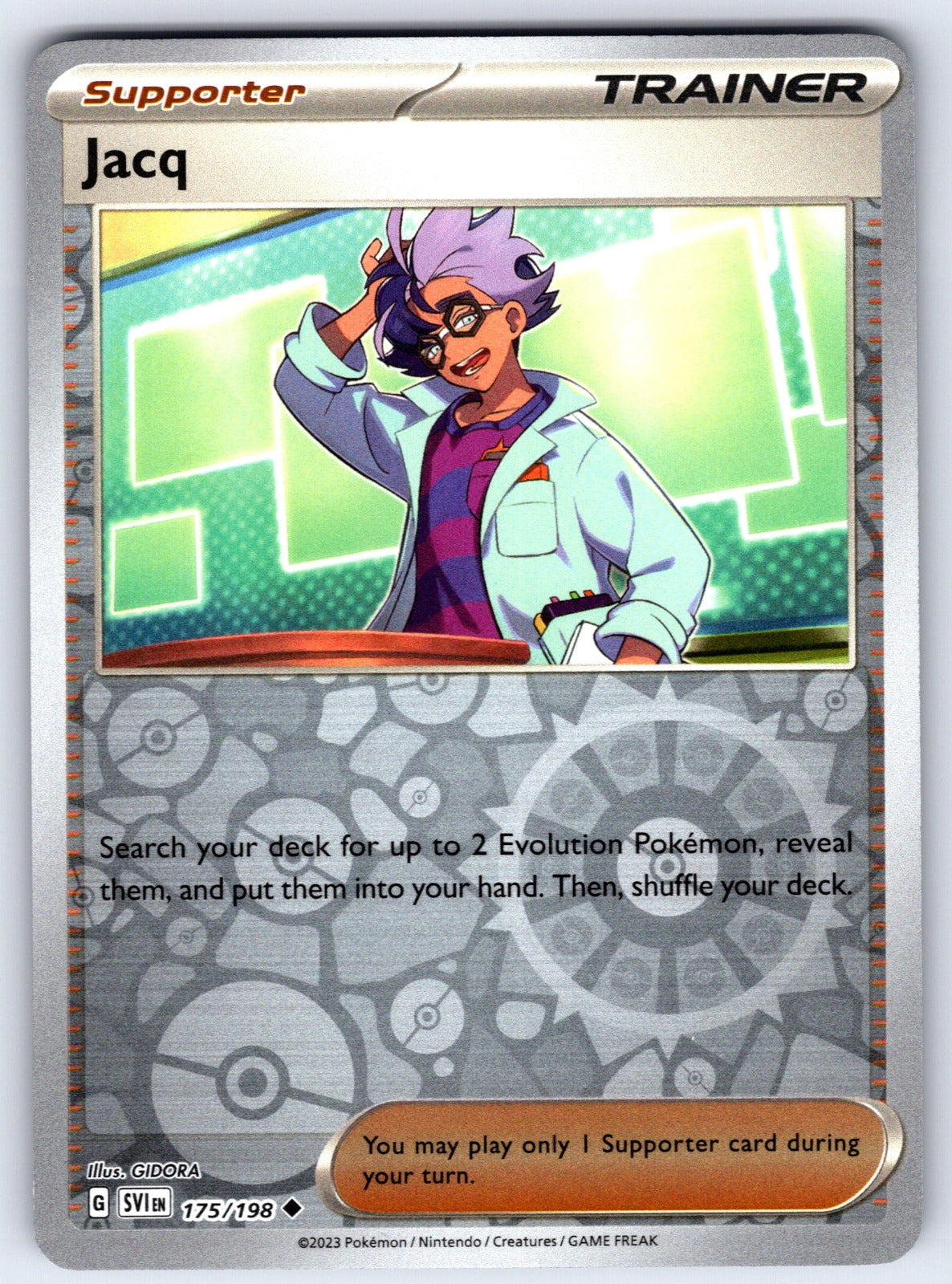 Jacq - Reverse Holo Uncommon SV01: Scarlet & Violet Base Set 175/198 NM 2023