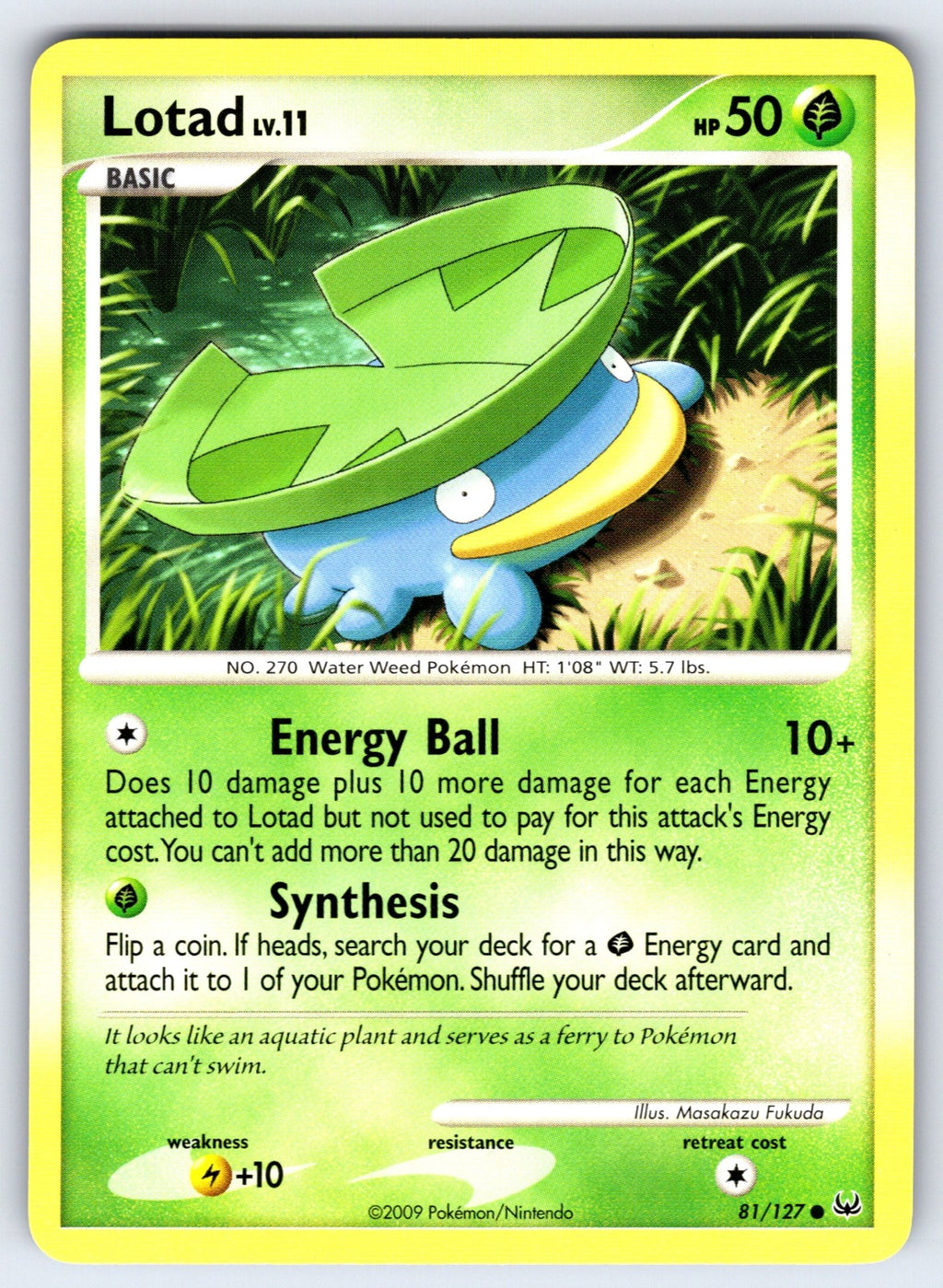 Lotad Common Platinum 81/127 LP 2009