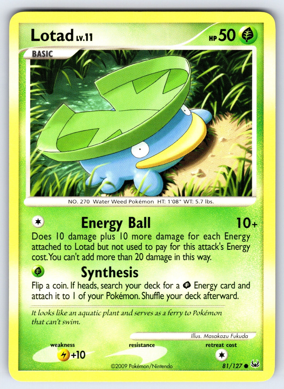 Lotad Common Platinum 81/127 LP 2009