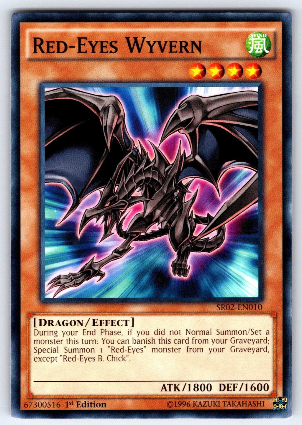Red-Eyes Wyvern 1st Edition Common Speed Duel GX: Duelists of Shadows SGX3-ENB06