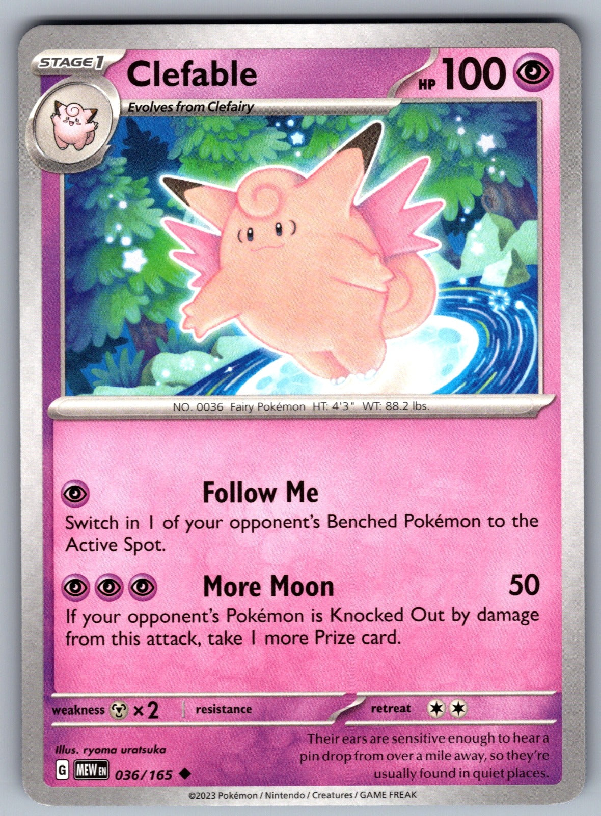 Clefable Uncommon SV: Scarlet & Violet 151 036/165 NM 2023