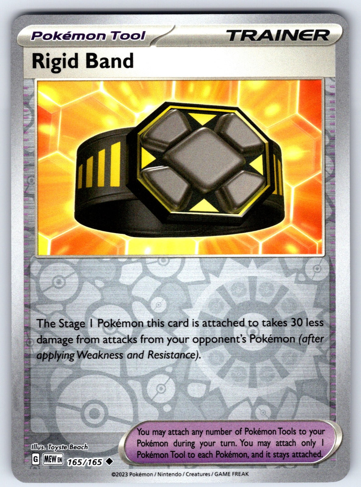 Rigid Band Reverse Holo Uncommon SV: Scarlet & Violet 151 165/165 NM 2023