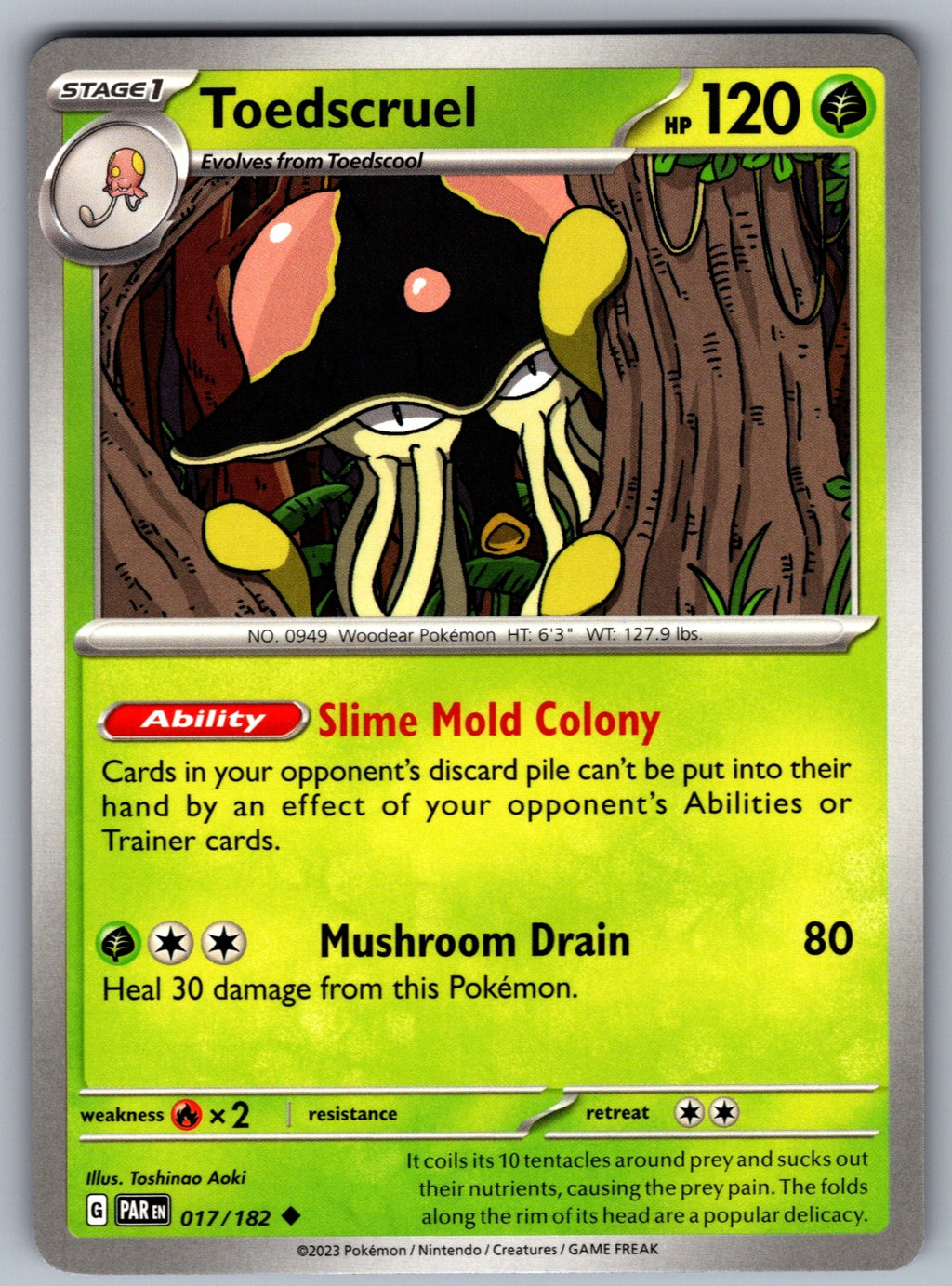 Toedscruel Uncommon SV04: Paradox Rift 017/182 NM 2023