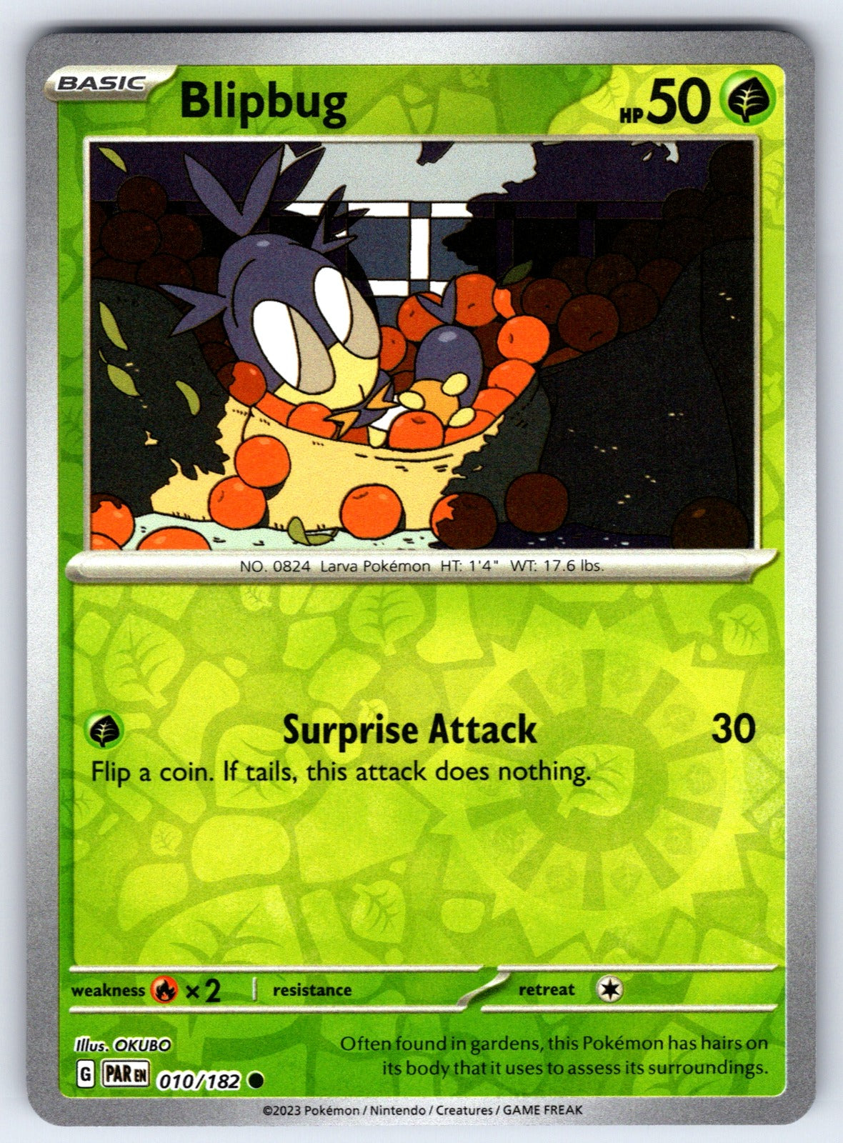 Blipbug Reverse Holo Common SV04: Paradox Rift 010/182 NM 2023