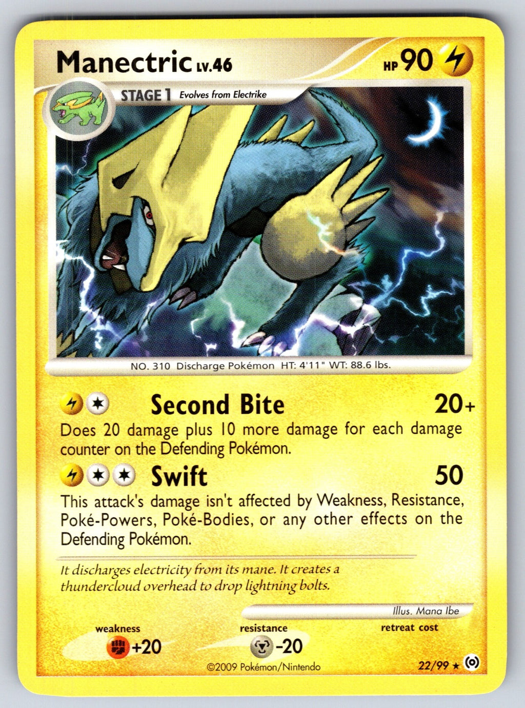 Manectric (22) Rare Arceus 22/99 LP 2009