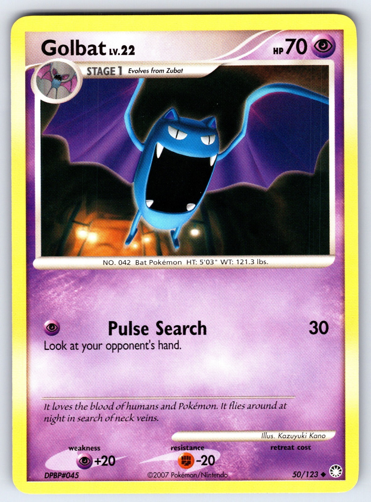 Golbat Uncommon Mysterious Treasures 50/123 LP 2007