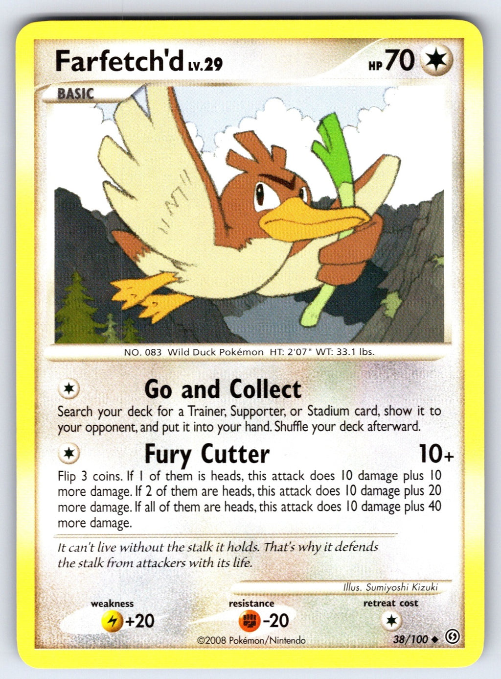 Farfetch'd Uncommon Stormfront 38/100 LP 2008