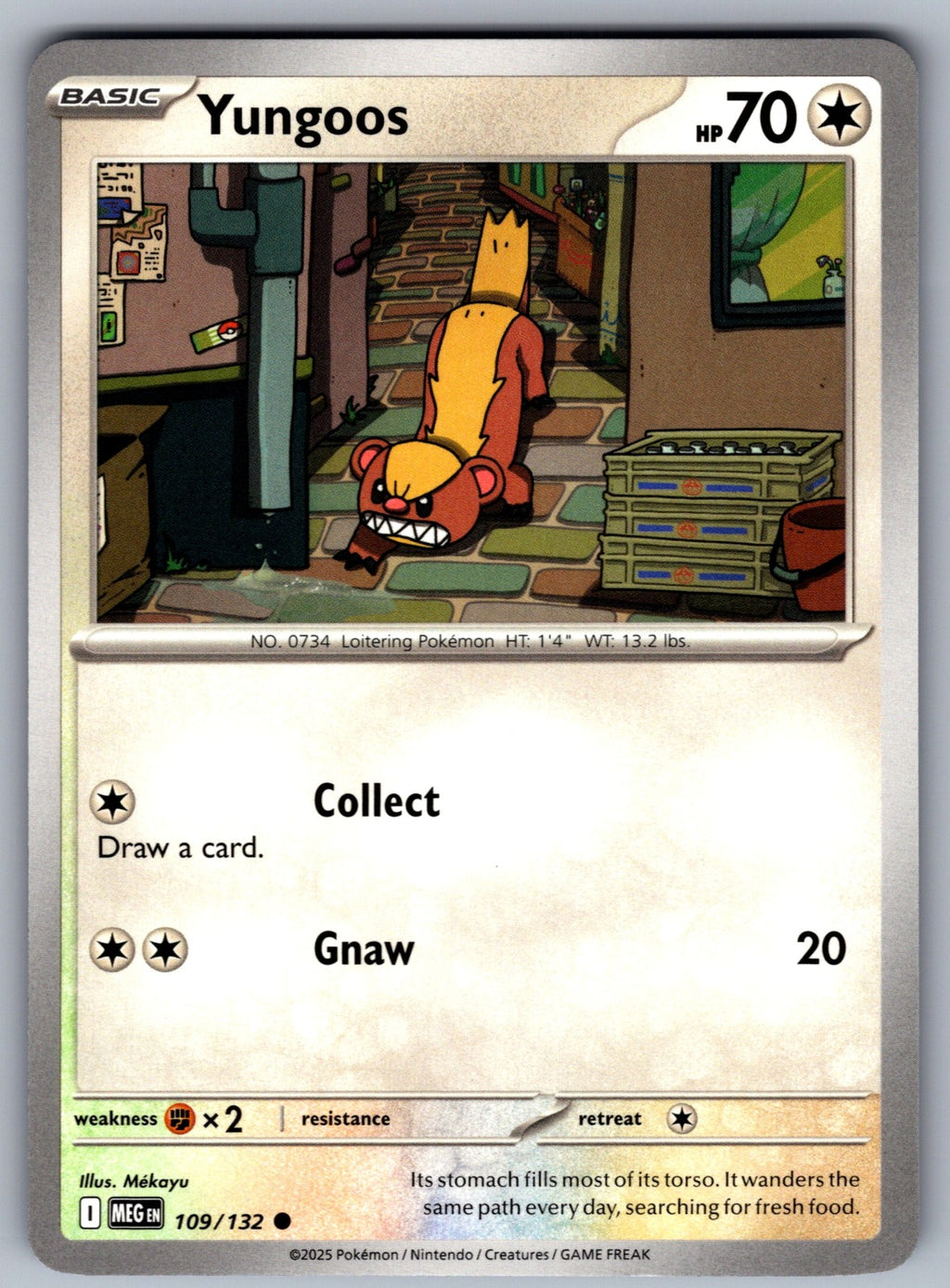 Yungoos Common ME01: Mega Evolution 109/132 NM 2025