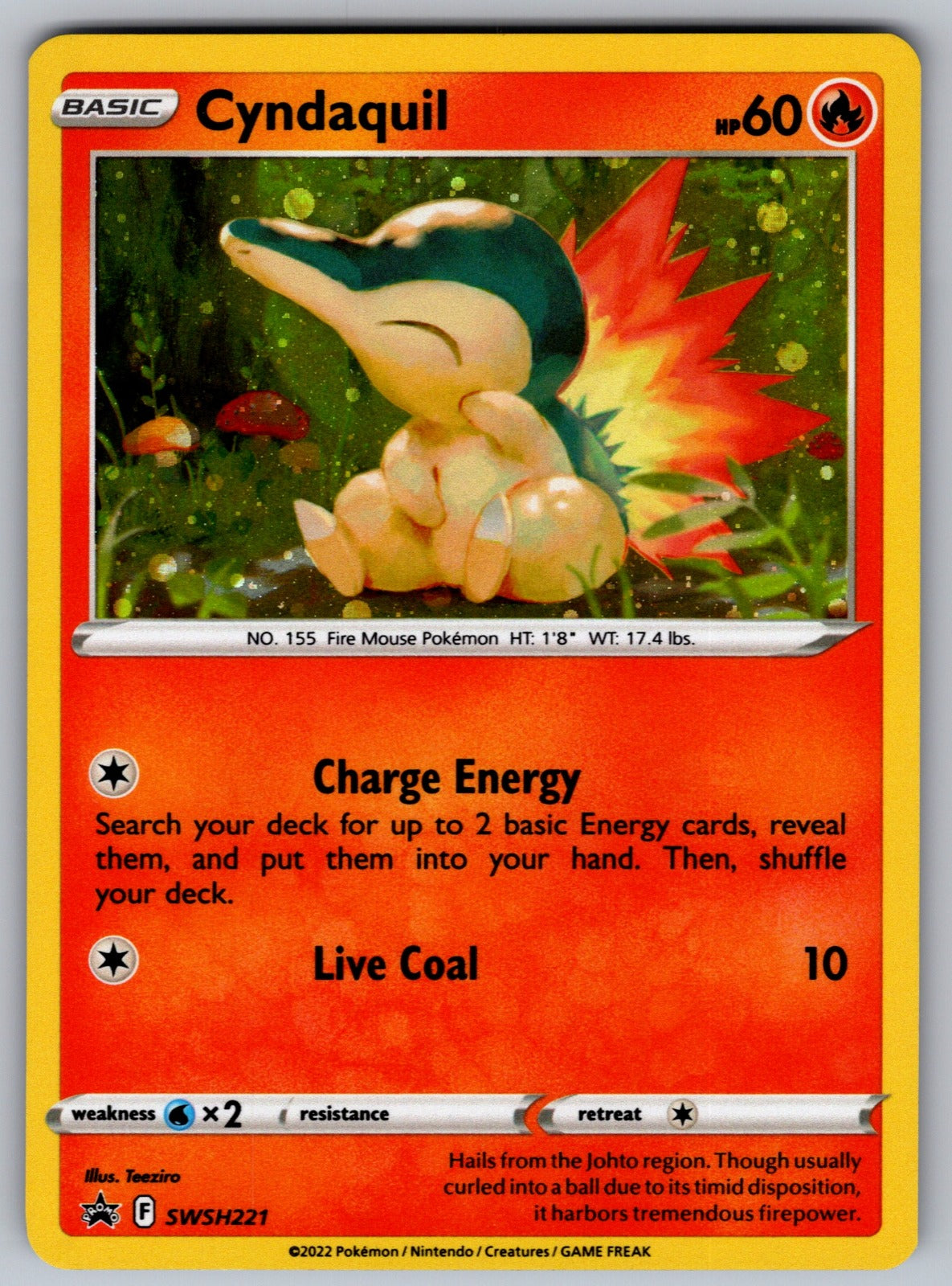 Cyndaquil Holo Promo SWSH: Sword & Shield Promo Cards SWSH221 NM 2019