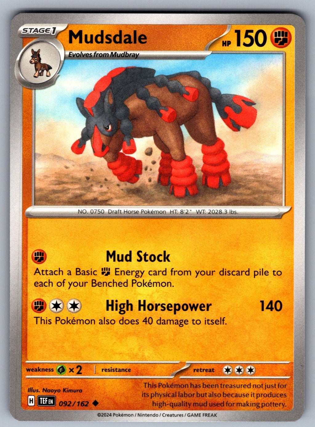 Mudsdale Uncommon SV05: Temporal Forces 092/162 NM 2024