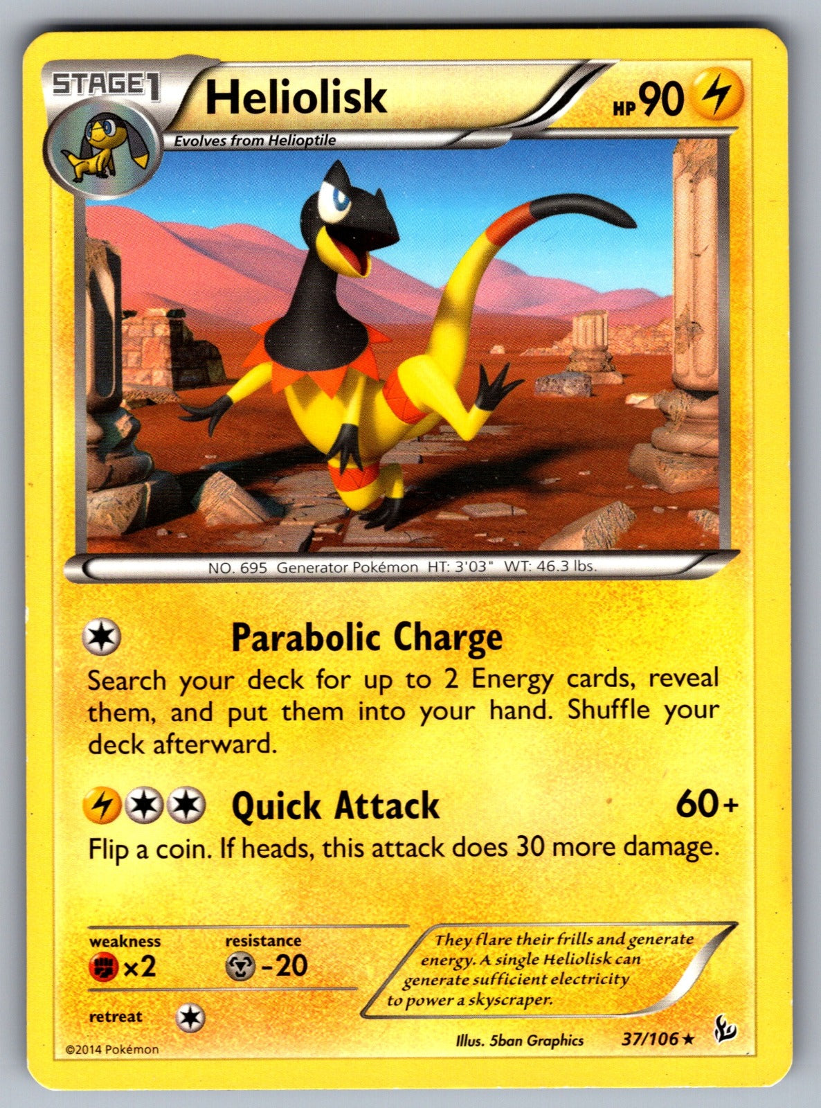 Heliolisk Rare XY - Flashfire 37/106 LP 2014