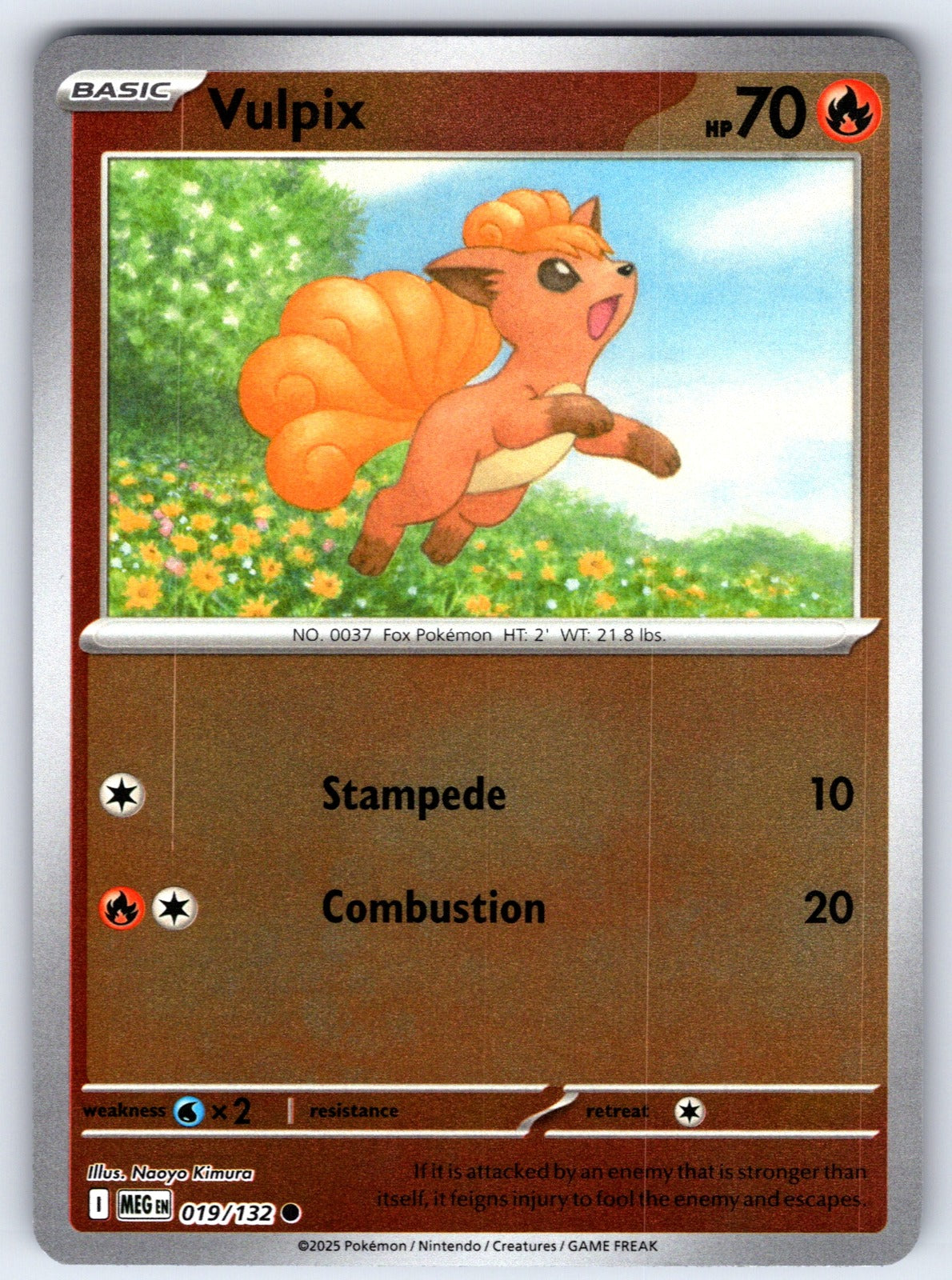 Vulpix Reverse Holo Common ME01: Mega Evolution 019/132 NM 2025