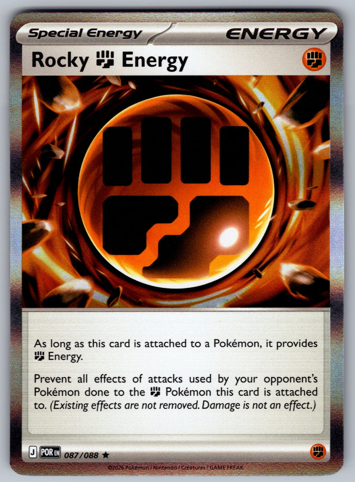 Rocky Fighting Energy Holo Rare ME03: Perfect Order 087/088 NM 2026