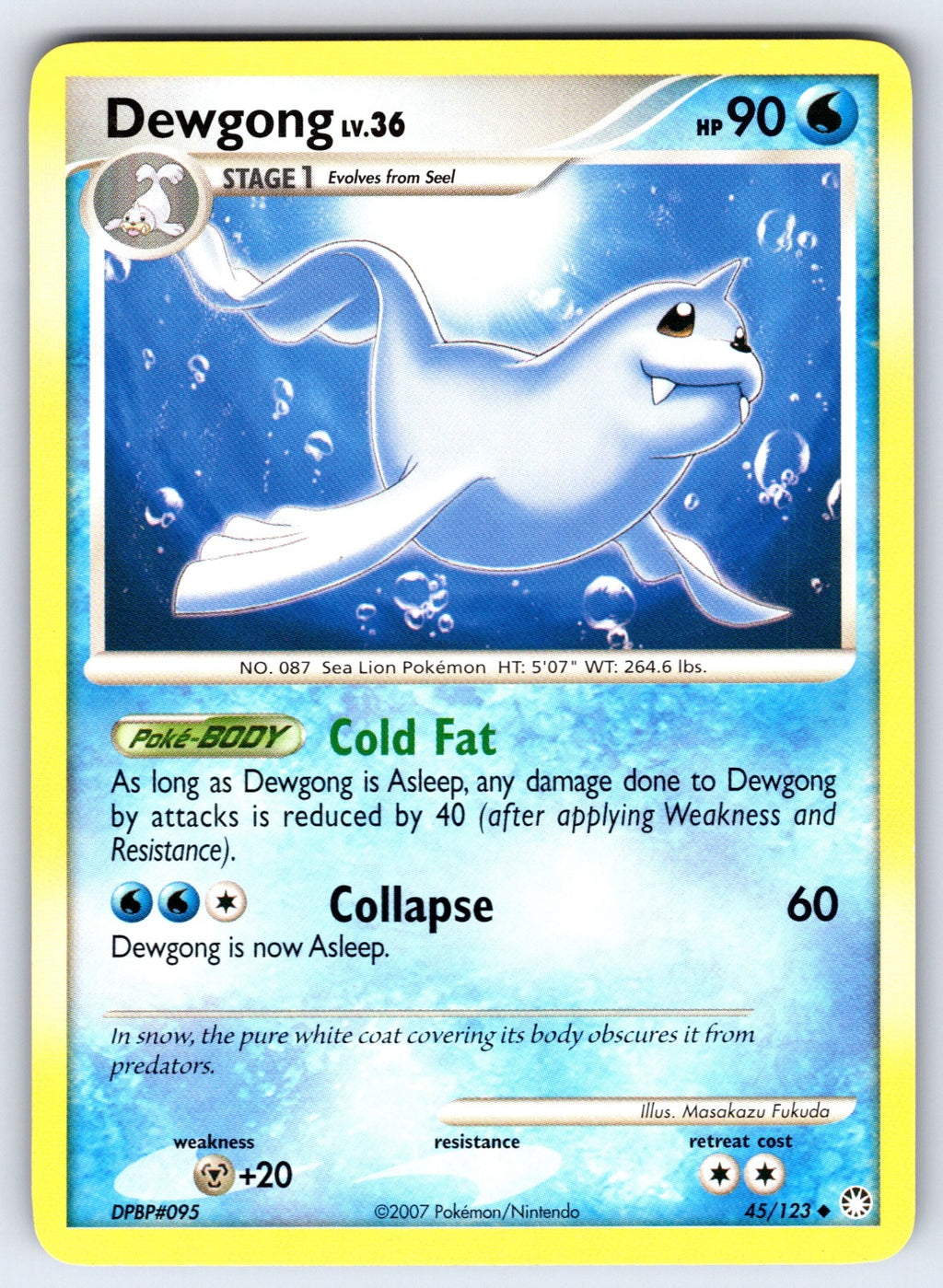 Dewgong Uncommon Mysterious Treasures 45/123 LP 2007