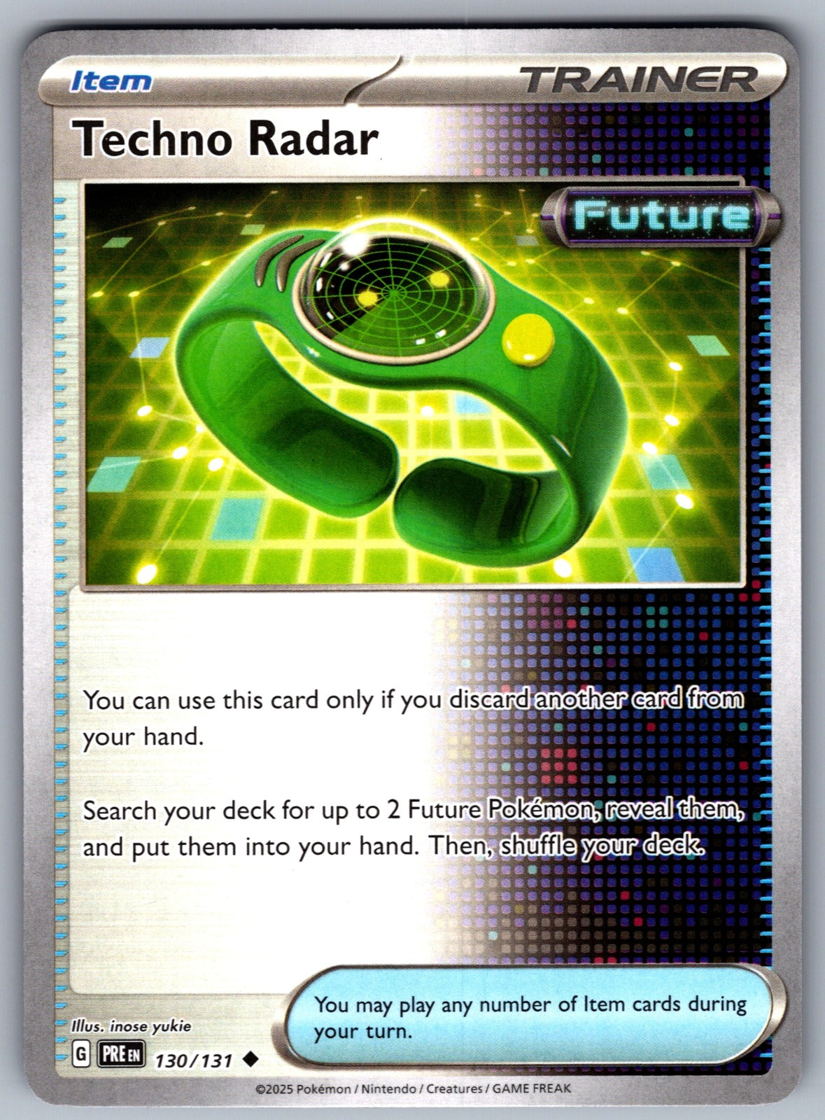 Techno Radar Uncommon SV: Prismatic Evolutions 130/131 NM 2025