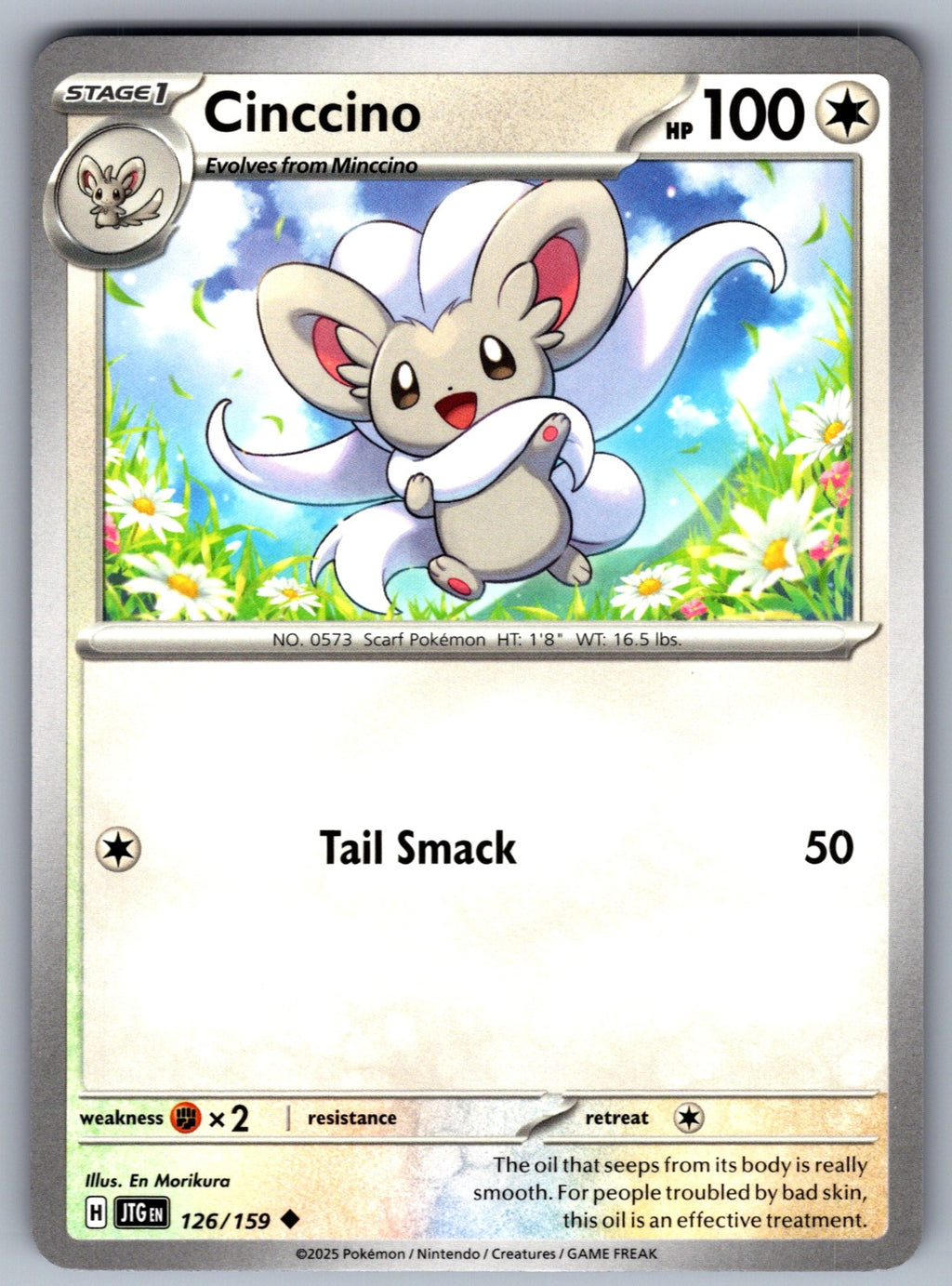 Cinccino Uncommon SV09: Journey Together 126/159 NM 2025
