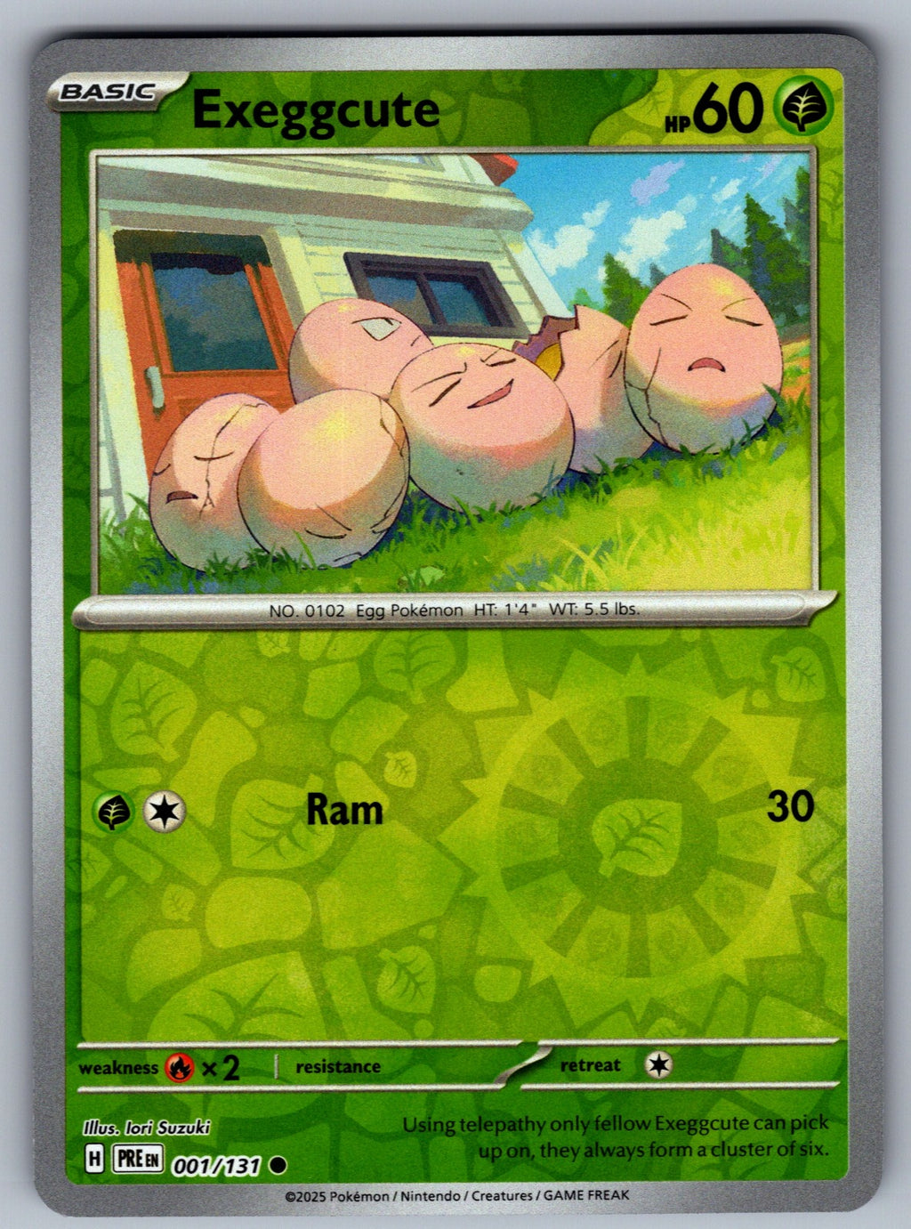 Exeggcute Reverse Holo Common SV: Prismatic Evolutions 001/131 NM 2025