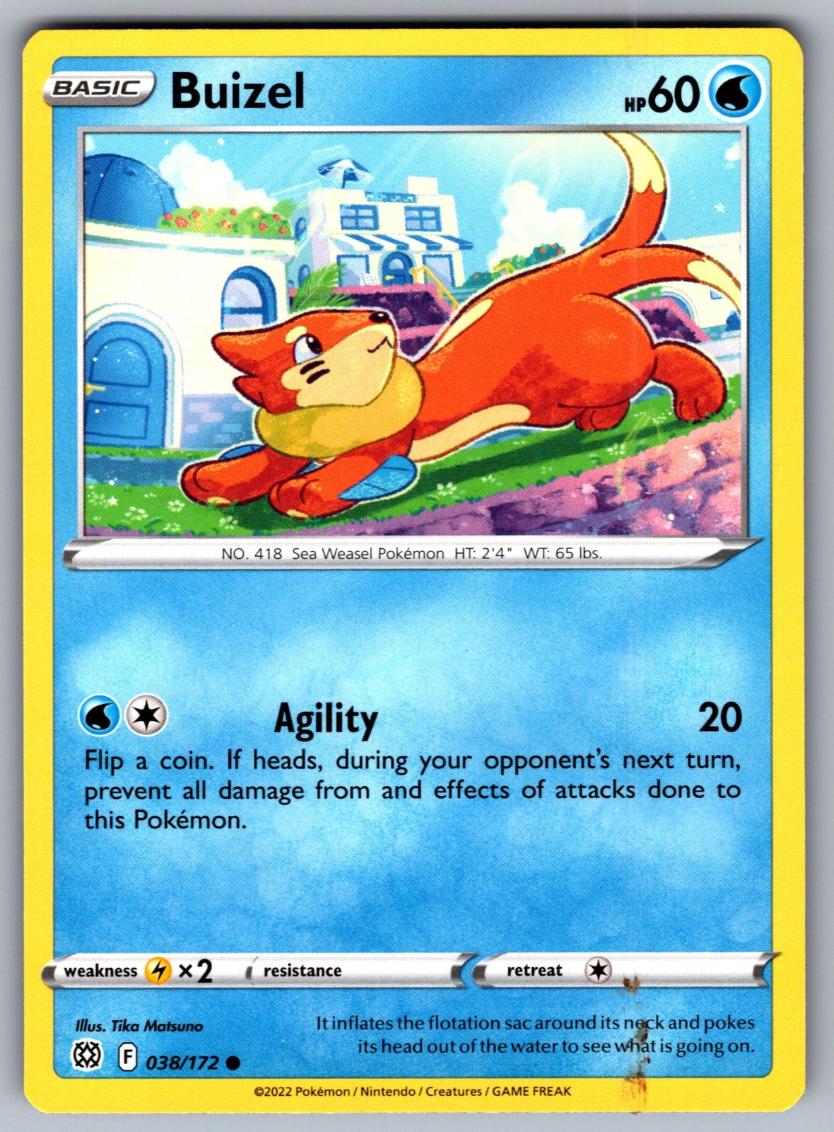 Buizel Common SWSH09: Brilliant Stars 038/172 NM 2022