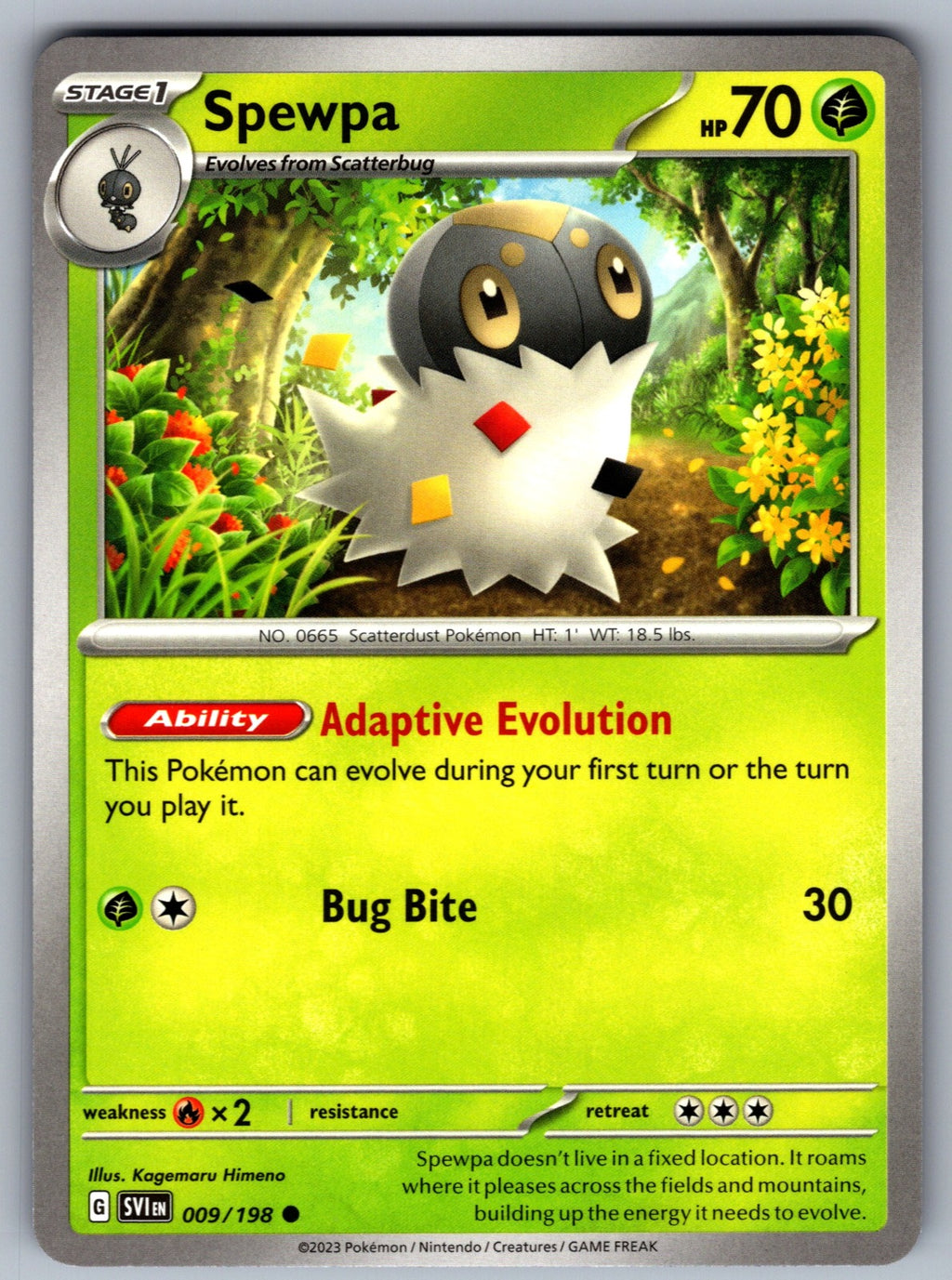 Spewpa Common SV01: Scarlet & Violet Base Set 009/198 NM 2023