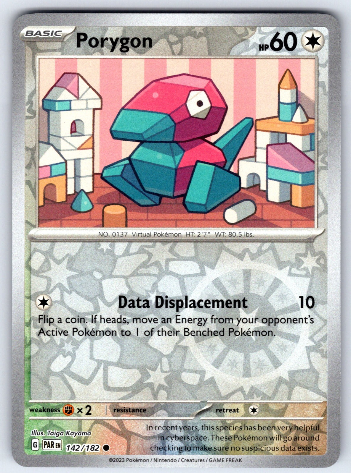 Porygon Reverse Holo Common SV04: Paradox Rift 142/182 NM 2023