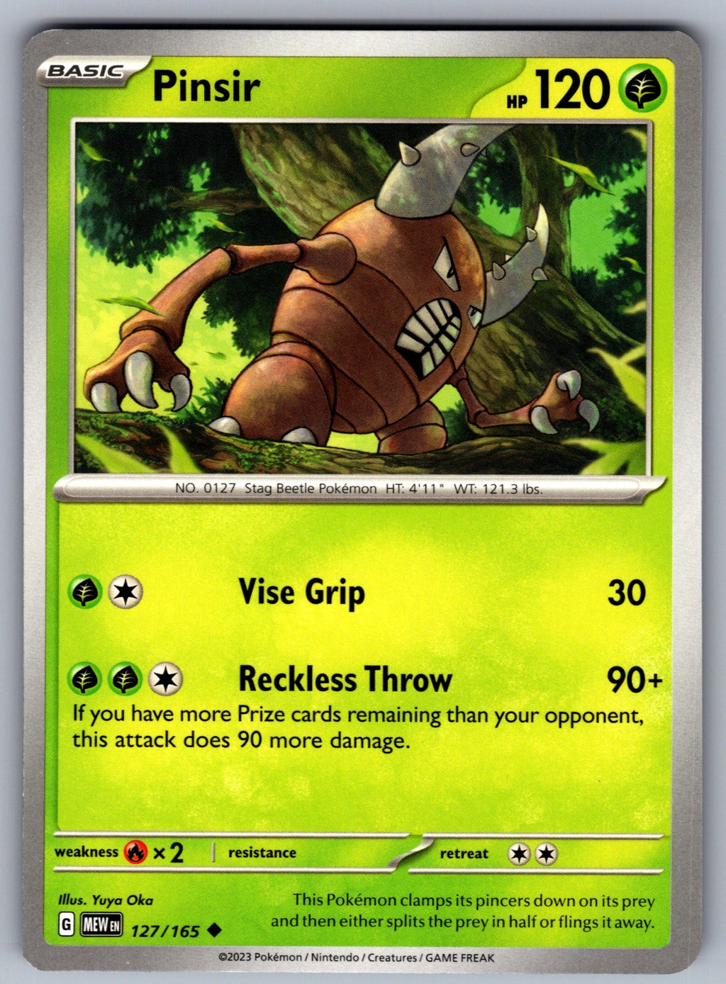 Pinsir Uncommon SV: Scarlet & Violet 151 127/165 NM 2023