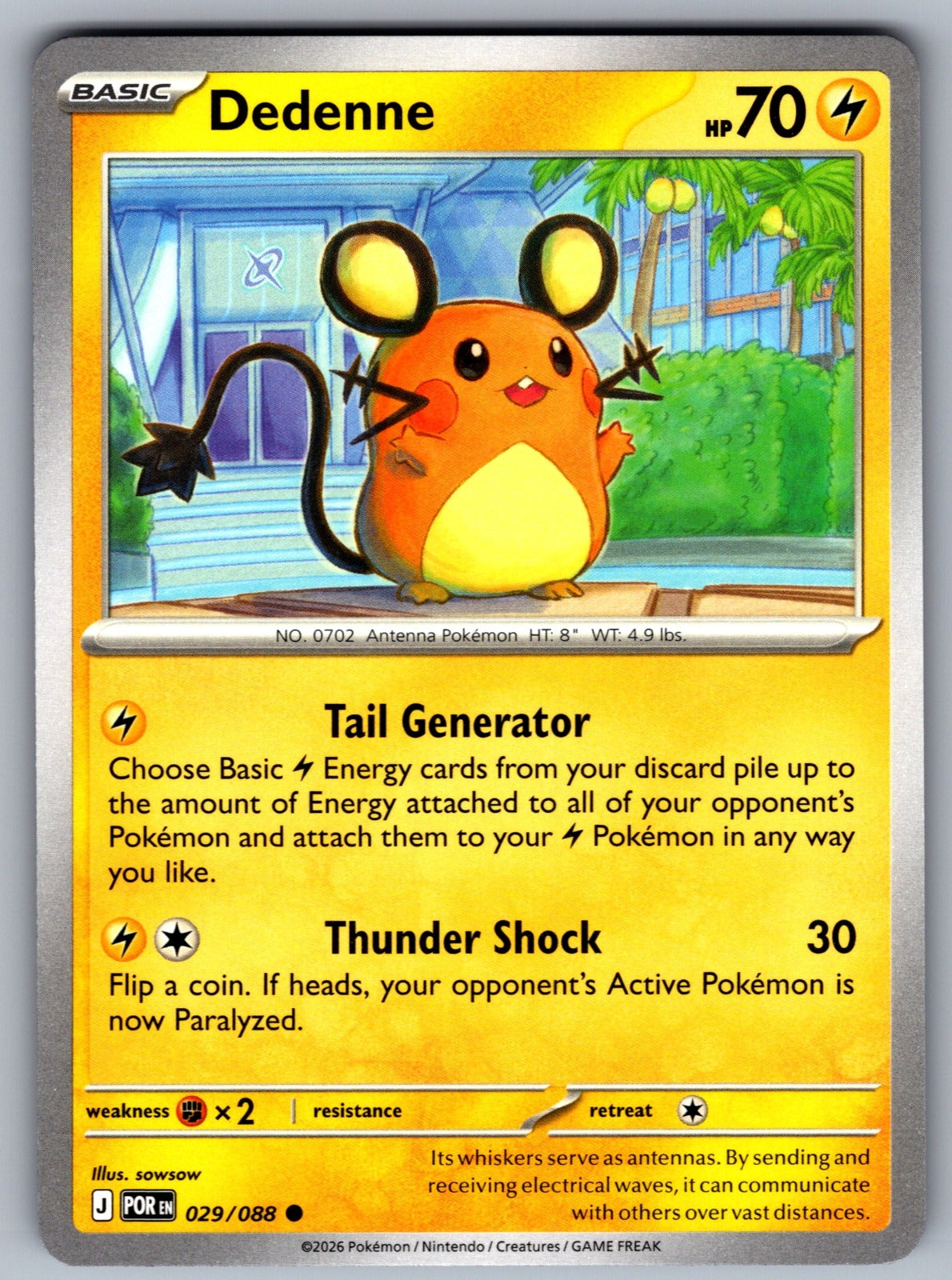 Dedenne Common ME03: Perfect Order 029/088 NM 2026