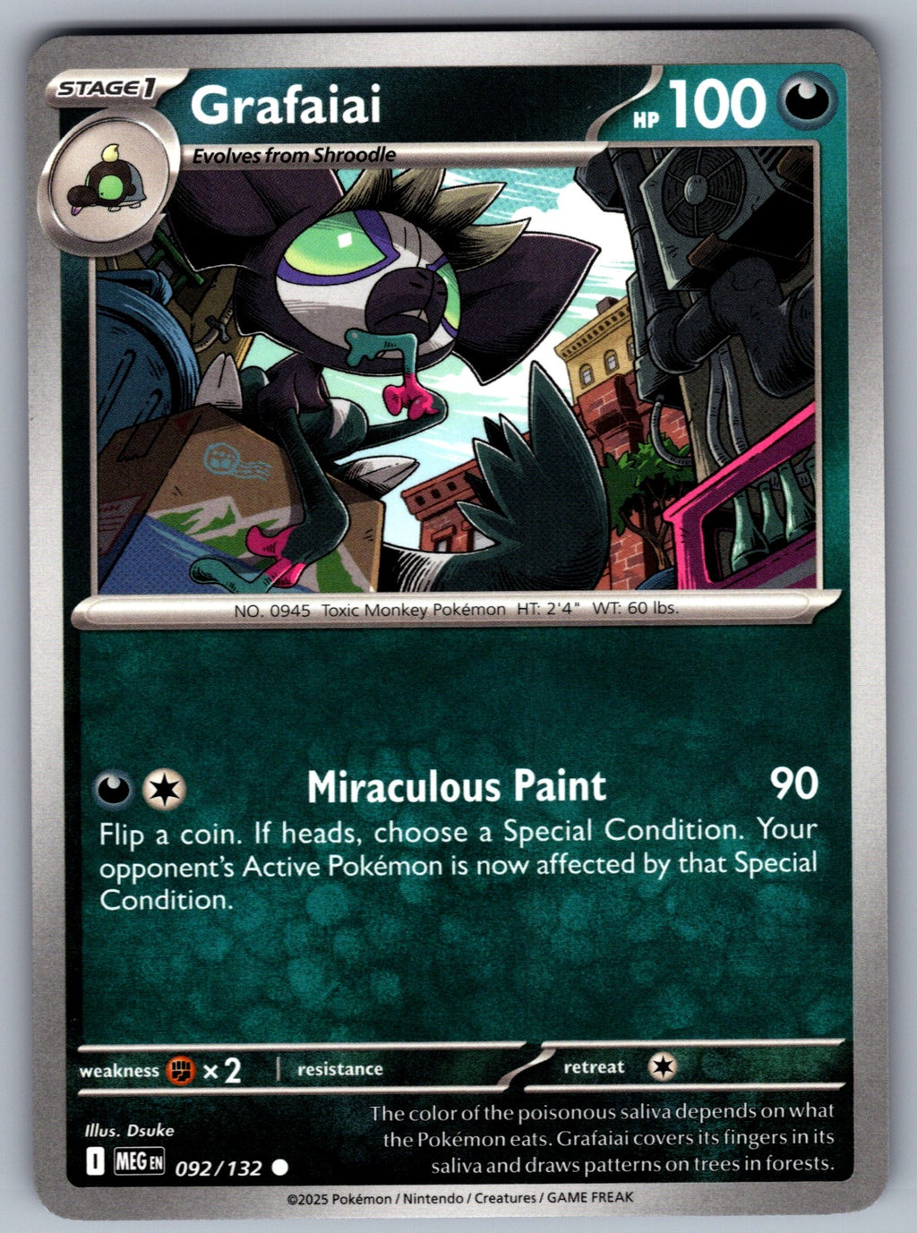 Grafaiai Common ME01: Mega Evolution 092/132 NM 2025