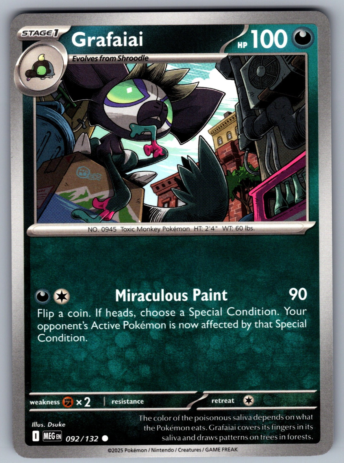 Grafaiai Common ME01: Mega Evolution 092/132 NM 2025