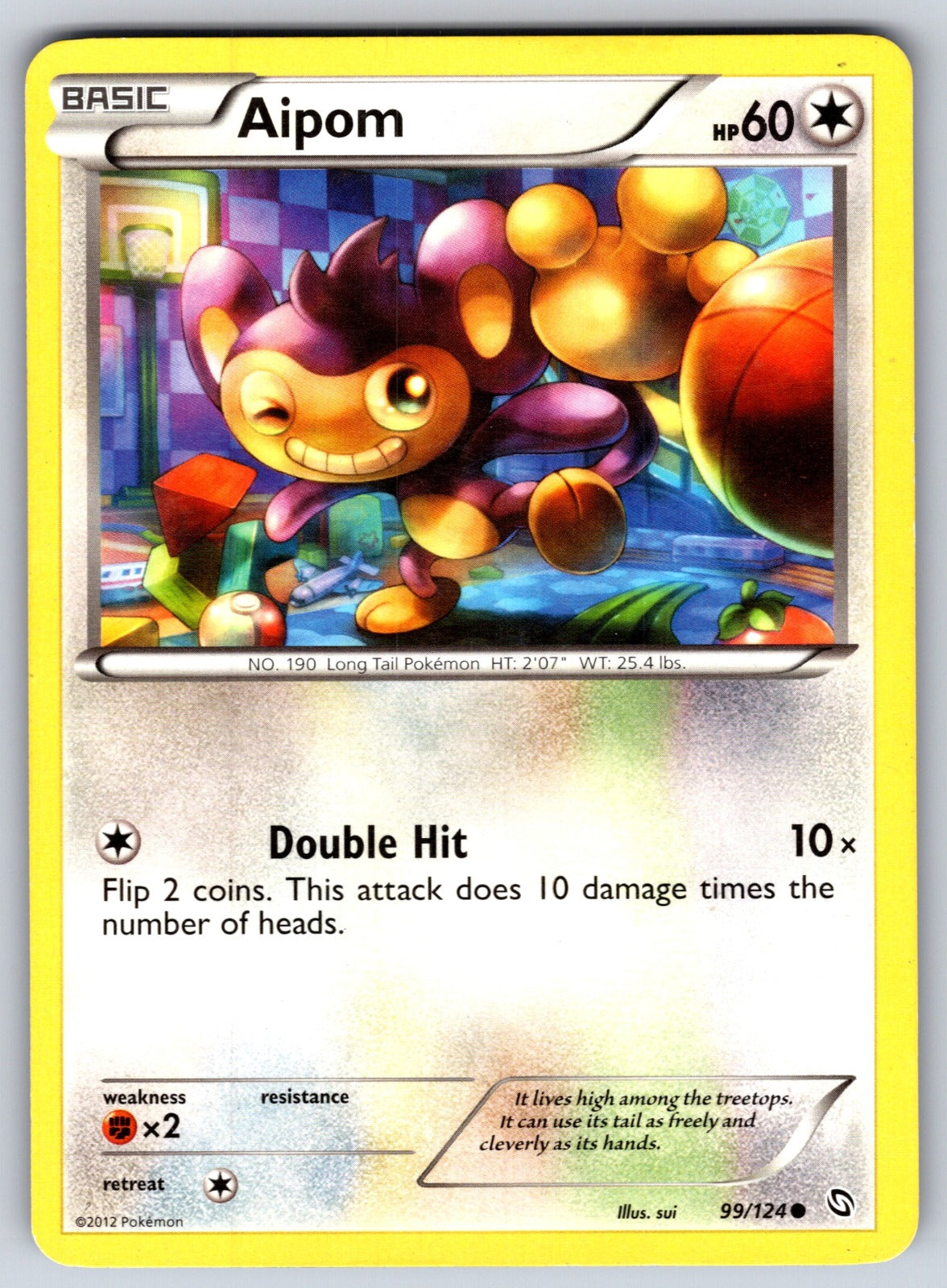 Aipom Common Dragons Exalted 99/124 LP 2012